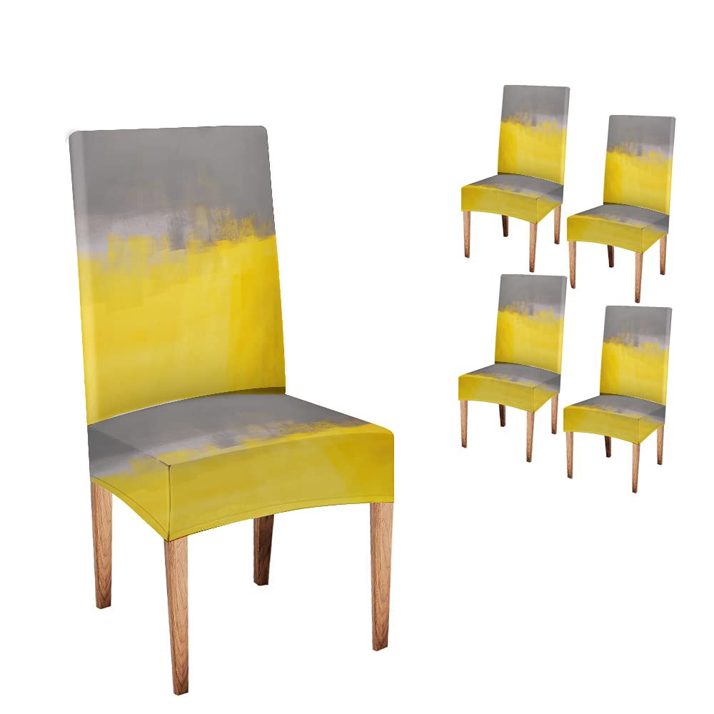 Stretch Chair Covers Set of 4 - Spandex Slipcovers for Dining, Kitchen & Party