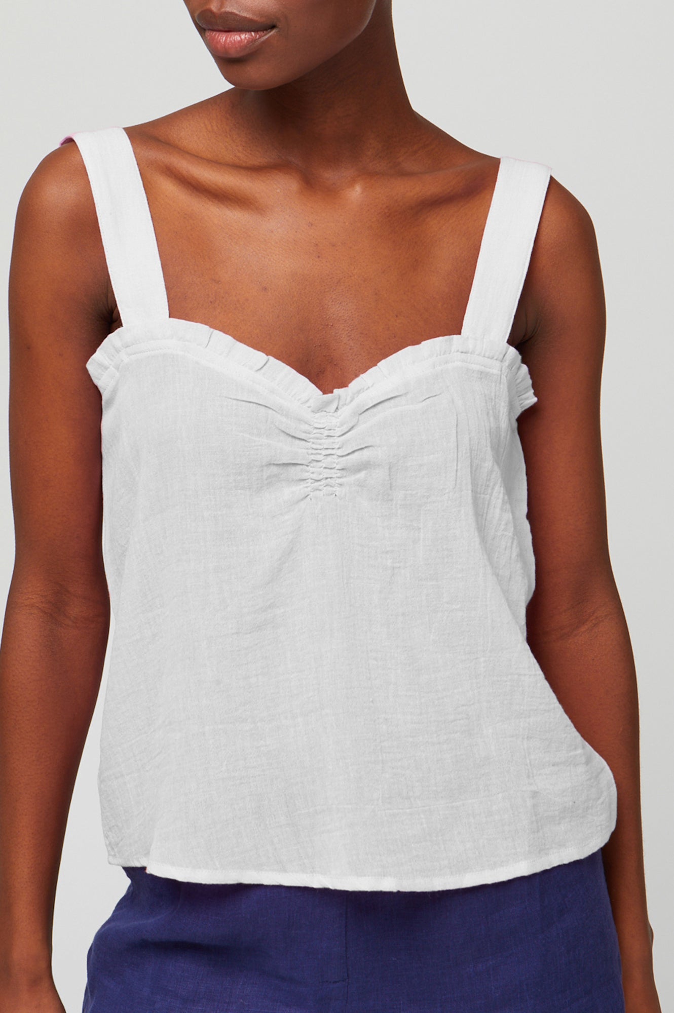 Piper Lace Trim White Blouse - Elegant Women's Fashion Top for Office, Date Night & Special Occasions