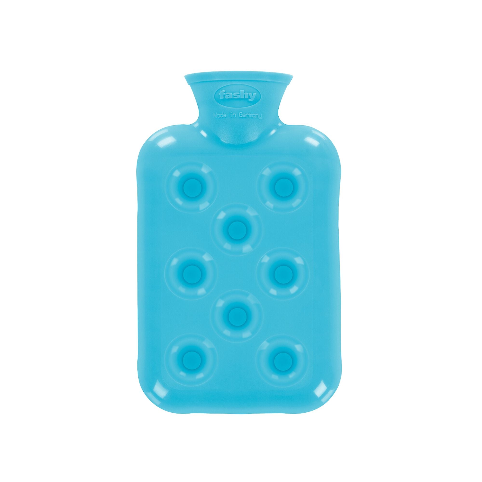 0.5L Blue Honeycomb Pattern Insulated Hot Water Bottle - Fashy Warm Comfort for Winter, Period Pain Relief & Cozy Nights at Home