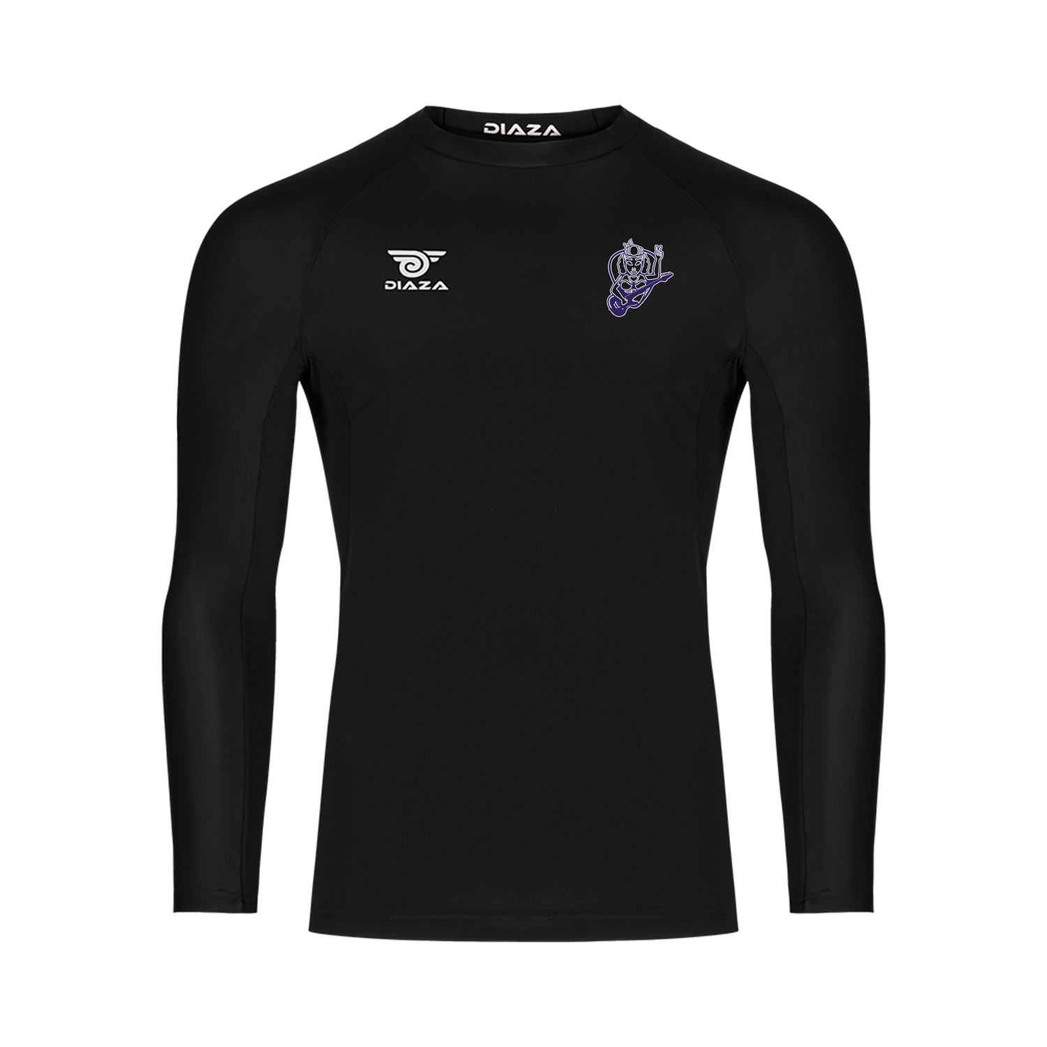 Cleveland Riff Long Sleeve Compression Shirt for Men - Moisture Wicking Workout Top - Black Athletic Shirt for Running, Gym & Training