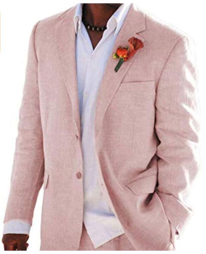 Ivory Summer Beach Wedding Suits for Men - 2 Piece Groom Tuxedo Set with 2 Buttons | Perfect for Beach Weddings, Tropical Ceremonies & Summer Formal Events