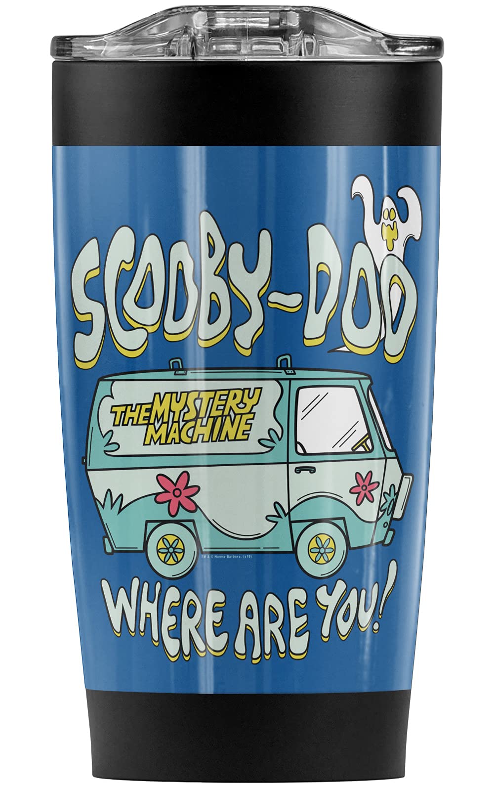 Scooby-Doo Where Are You? 20 oz Stainless Steel Tumbler - Vacuum Insulated Travel Mug with Leakproof Sliding Lid | Keeps Hot & Cold Beverages Perfect Temperature | Ideal for Coffee, Tea, Iced Drinks at Work, School, Camping & Road Trips