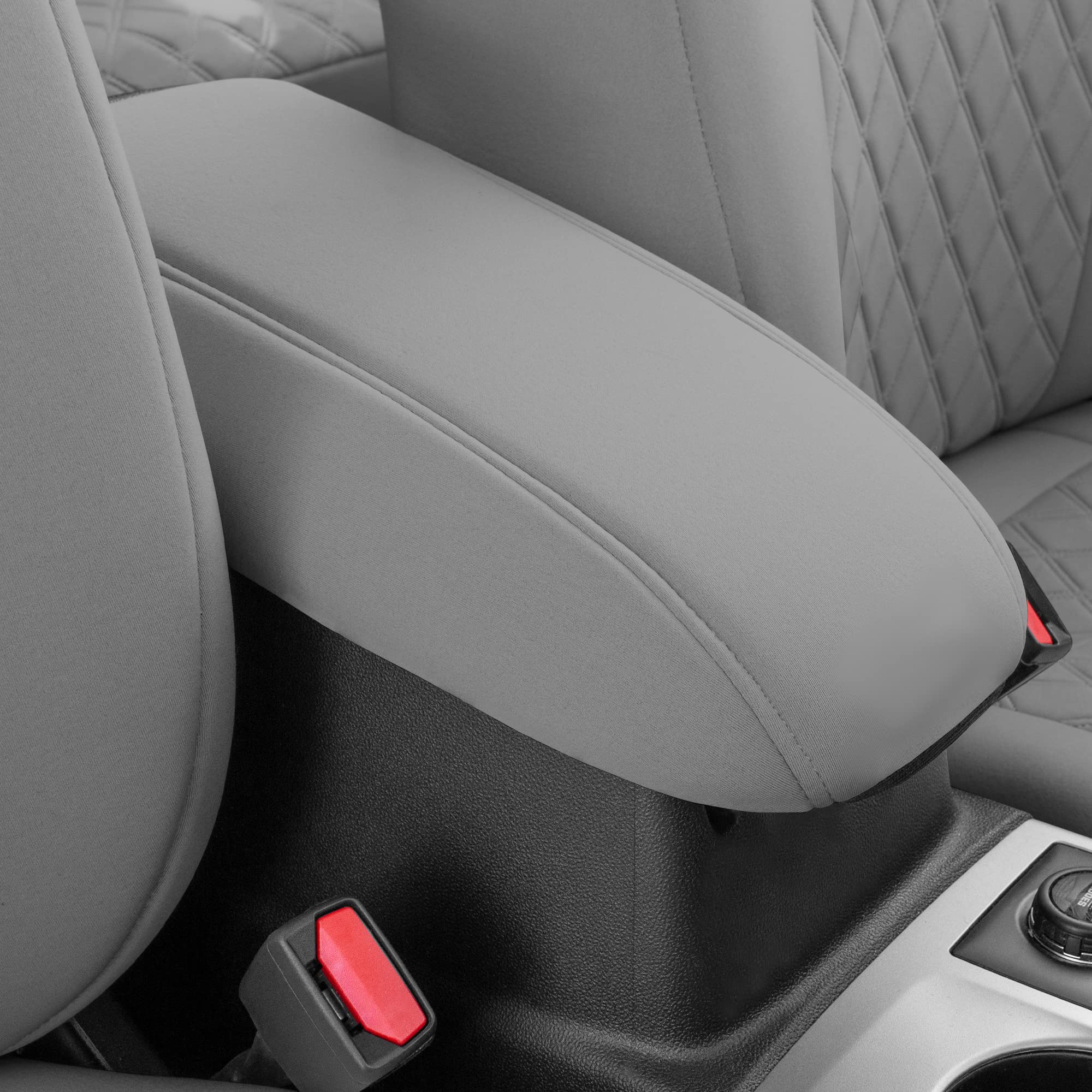 FH Group Custom Fit Neoprene Seat Covers for 2021-2024 Ford Bronco Sport - Water Resistant Neosupreme Full Set in Solid Gray | Perfect for Off-Roading, Camping & Daily Protection