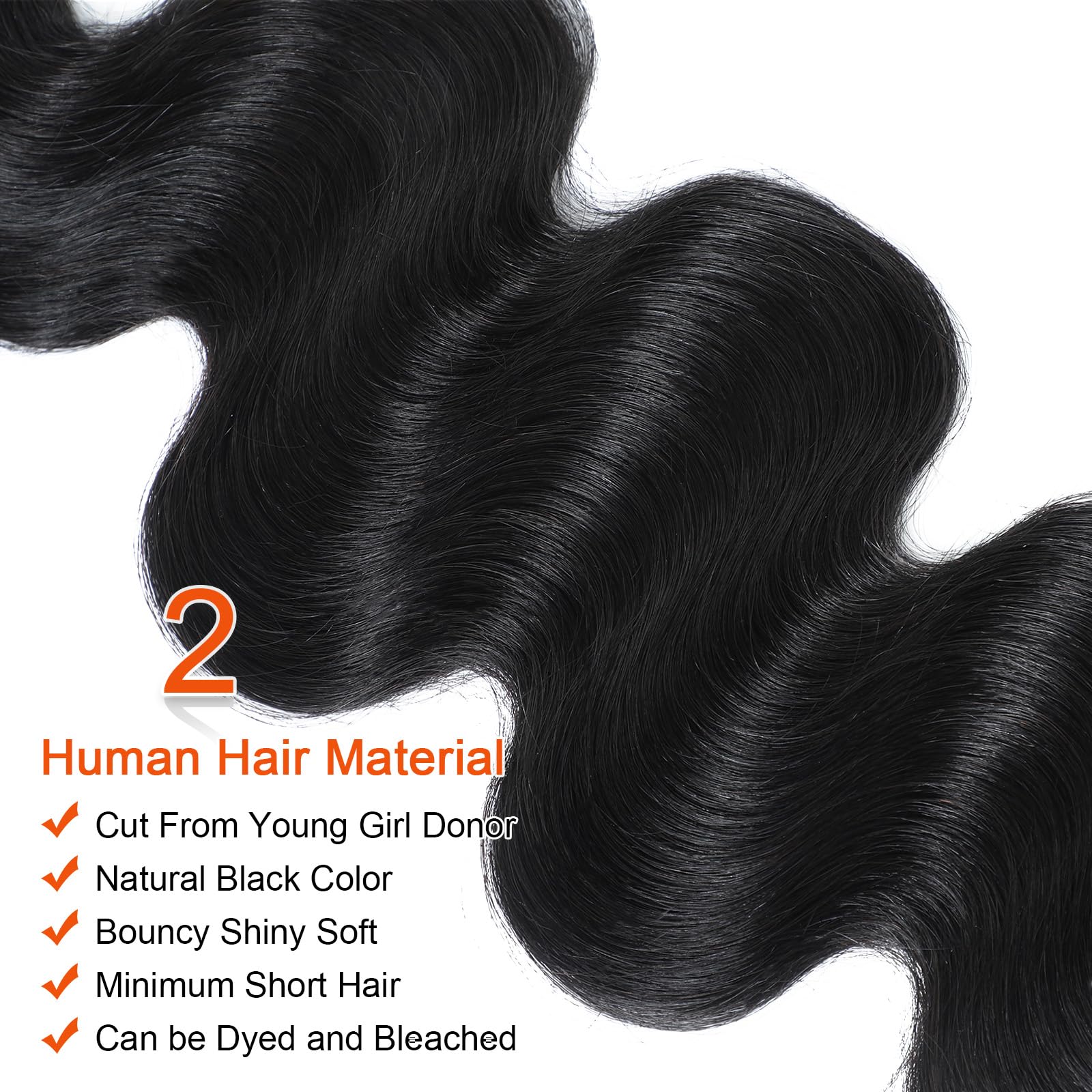 Cuckoo 20/22/24/26 Inch 4 Bundles 100% Unprocessed Virgin Brazilian Human Hair - Body Wave Bundles Natural Black Color for Weaving, Extensions & Styling - Perfect for Daily Wear, Parties & Special Occasions