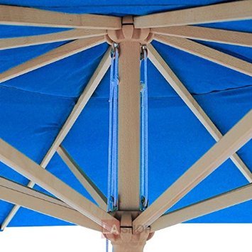 13ft Outdoor Patio Umbrella with Crank Lift - Heavy Duty Market Umbrella for Poolside, Garden, Deck & Backyard - Waterproof & UV Resistant Blue Canopy - Perfect for Outdoor Dining, Lounging & Shade