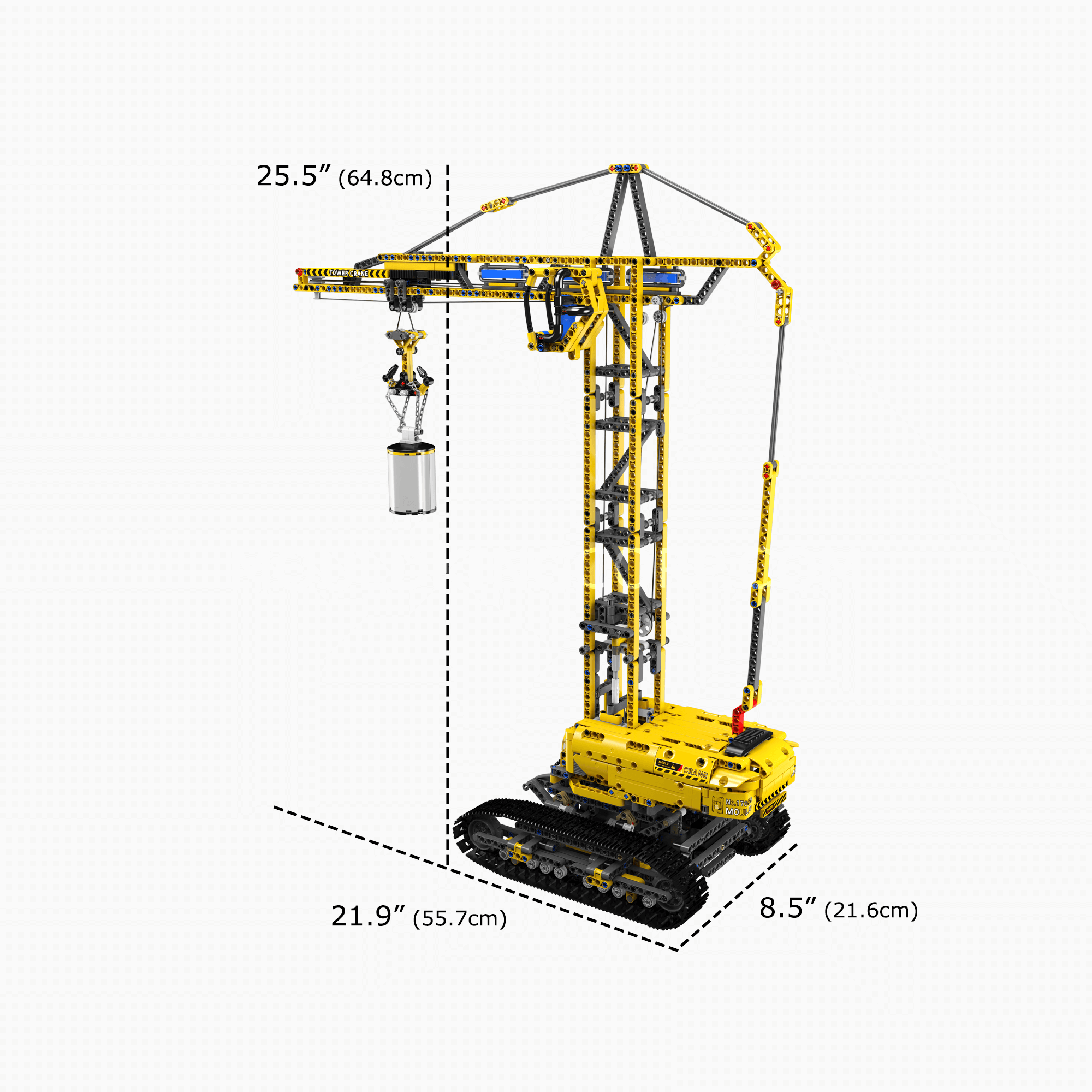 Mould King 17059 Crawler Tower Crane Building Set - 1,731 Piece Construction Toy for Adults & Kids | STEM Educational Building Blocks | Perfect for Engineering Enthusiasts & Creative Play