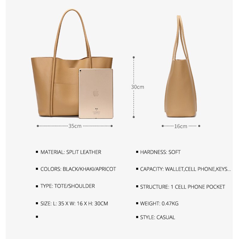 Stylish Large Tote Bag for Women - Spacious Designer Handbag with Long Handles - Perfect for Work, Travel & Shopping