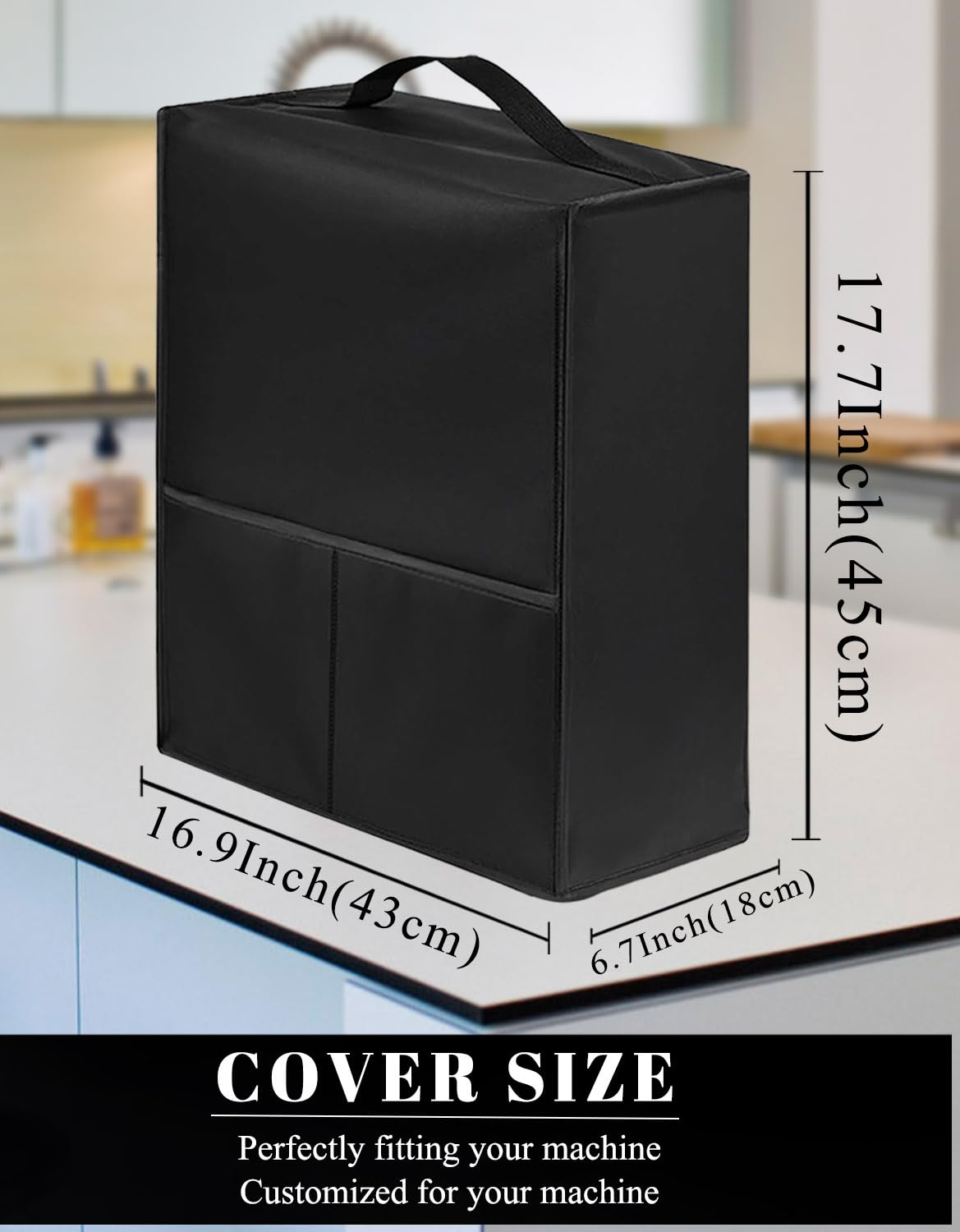 **Ninja Slushie Machine Cover - Dustproof, Waterproof, Moisture-Proof Nylon Fabric Lid for FS301C/FS301/FS300 - Perfect for Home Bars, Parties & Outdoor Events (Black)**