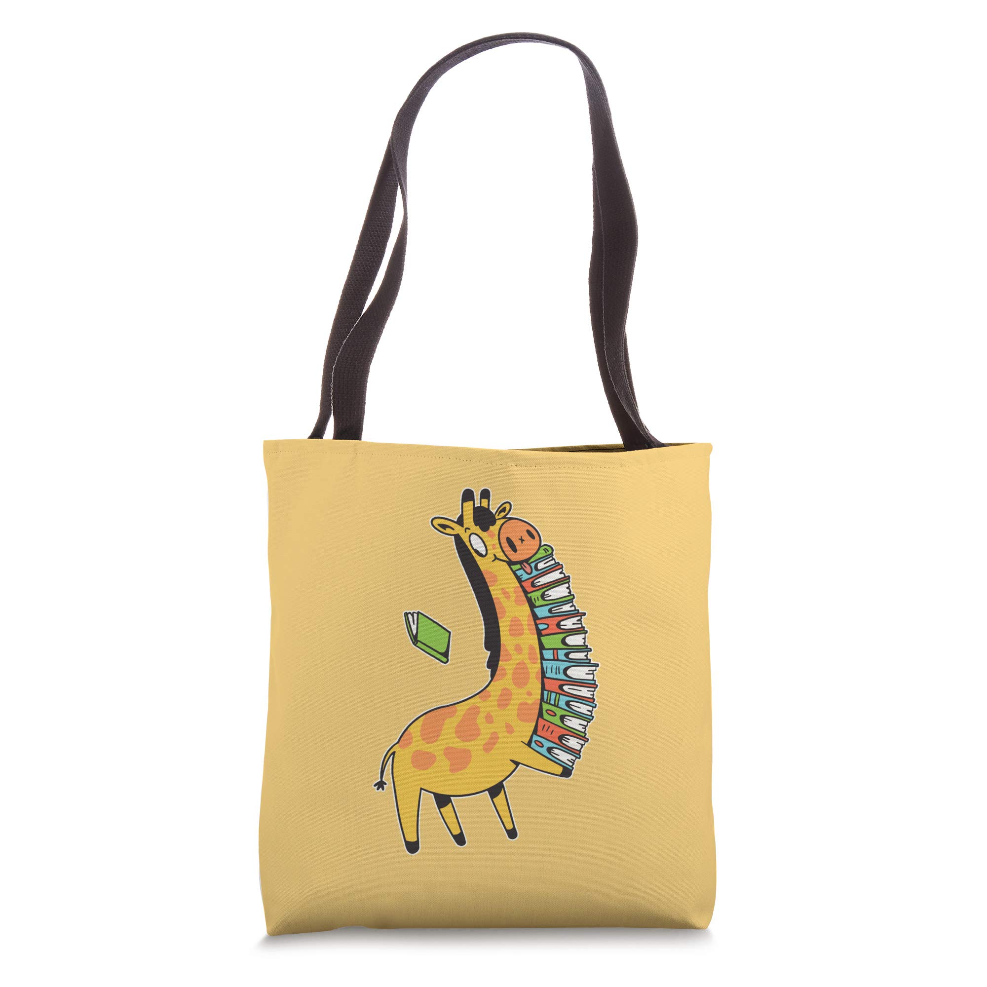 Stylish Giraffe Print Tote Bag for Women - Durable Canvas Book Bag with Long Handles - Perfect for Shopping, Beach, Library & School