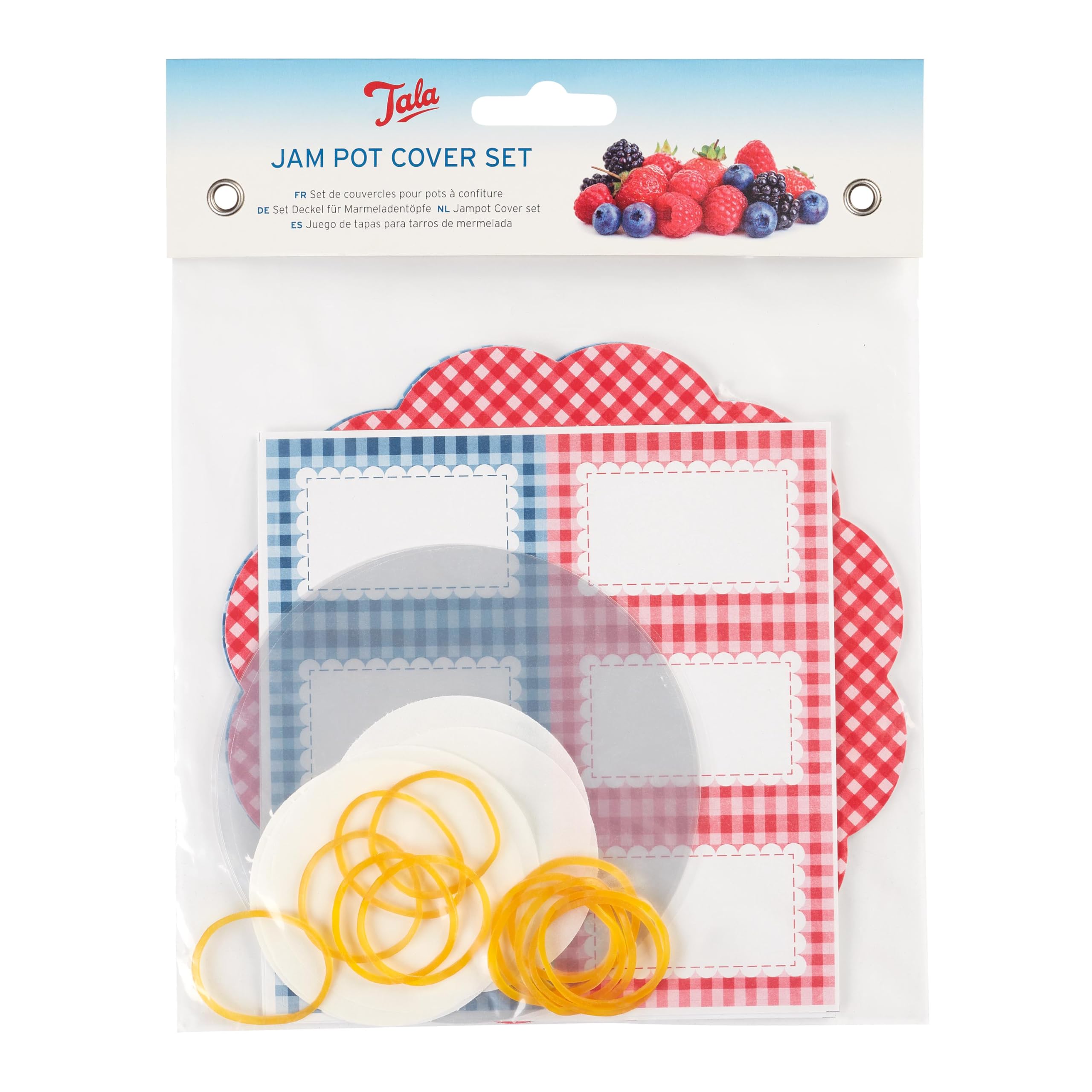 Tala Patterned Design Paper Jam Pot Covers - Pack of 12 | 10A14370 | Perfect for Canning, Preserving & DIY Kitchen Decor