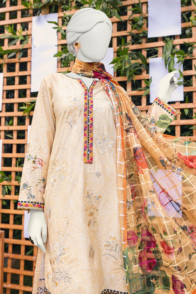 Premium Cambric Yellow 3 Piece Suit for Men - J. Junaid Jamshed Formal Wear | Perfect for Weddings, Office & Special Occasions