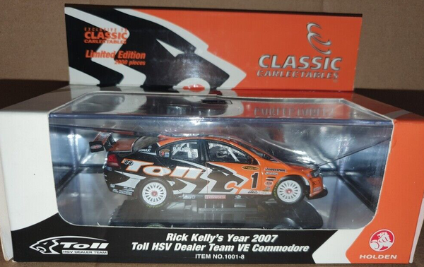 1:43 Scale Holden HSV Toll VE Commodore #1 Rick Kelly Diecast Model Car - Collectible Classic Racing Vehicle for Display & Gifts