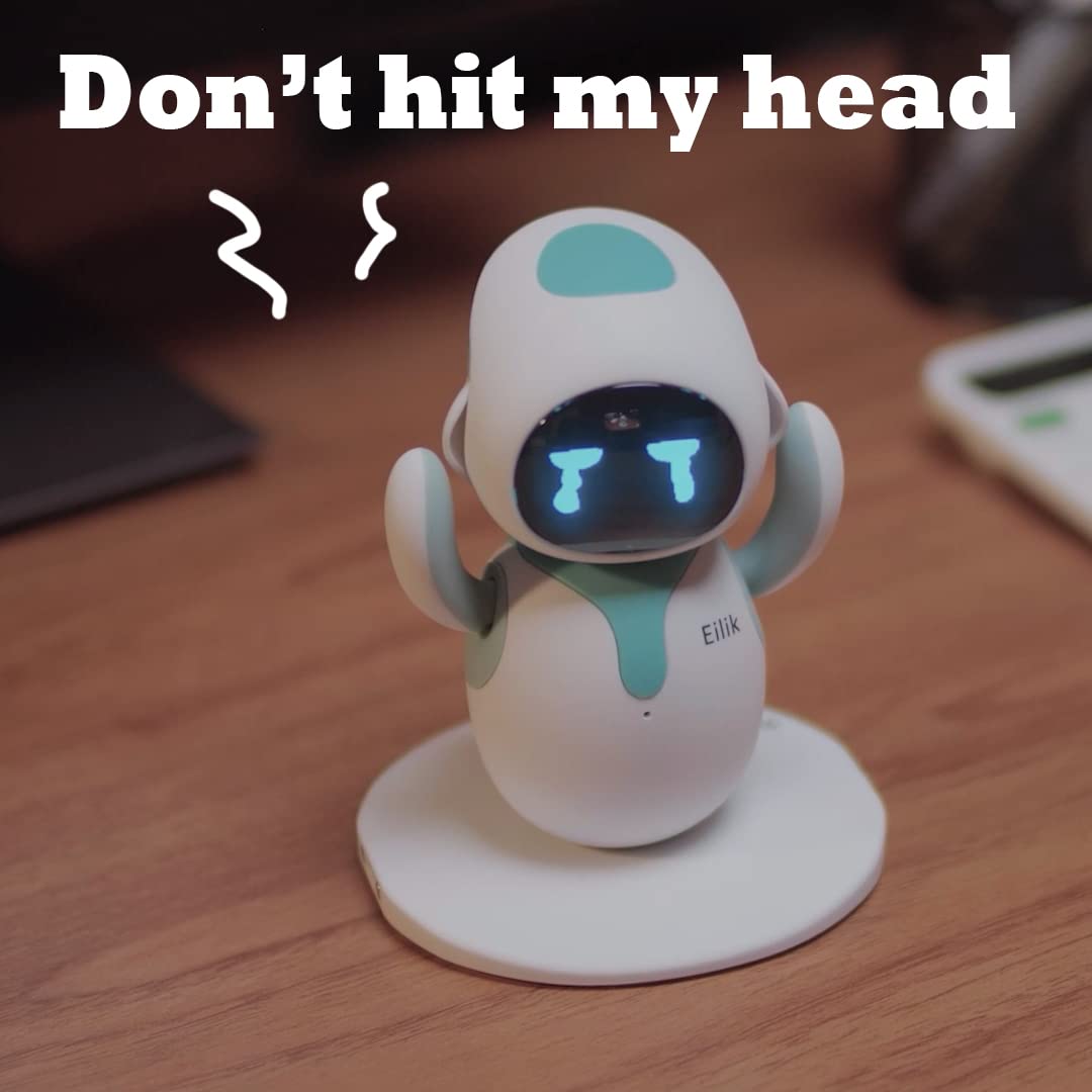 Eilik - Interactive Robot Pet Toy with Emotions, Animations & Mini Games | Smart Desk Companion for Kids & Adults | Perfect Gift for Holidays, Birthdays & Everyday Fun | Play, Learn & Relax at Home or Office