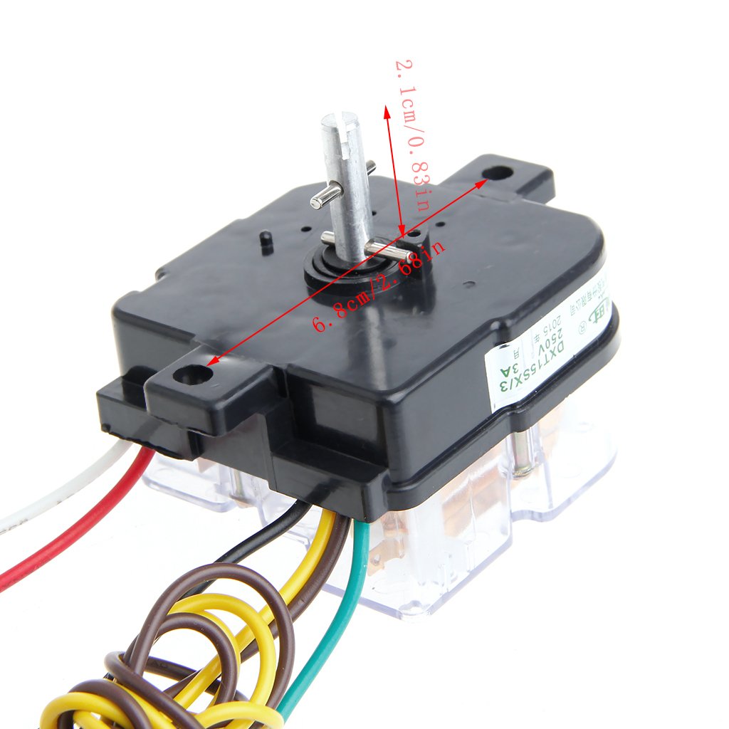 Pinhaijing 6-Wire Washing Machine Timer Replacement Part - 90 Degree Central Hole 68mm Switch Shaft for Laundry Machine Repair | Compatible with Multiple Brands | DIY Home Appliance Fix