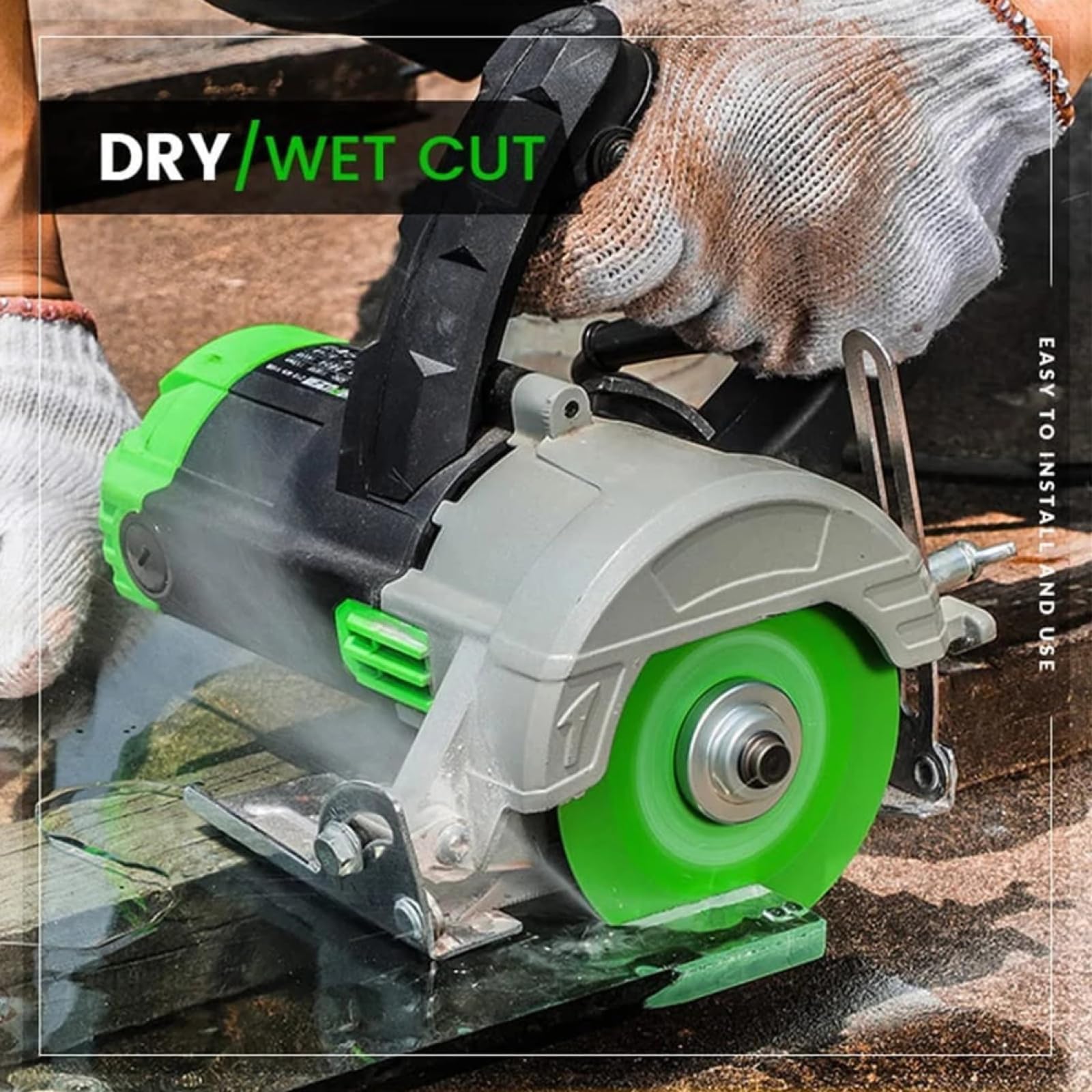 115/125mm Diamond Glass Cutting Disc - Marble, Ceramic Tile, Jade Polishing & Cutting Blade for Angle Grinder - High Precision & Durable Grinder Tool for DIY, Construction & Stone Work