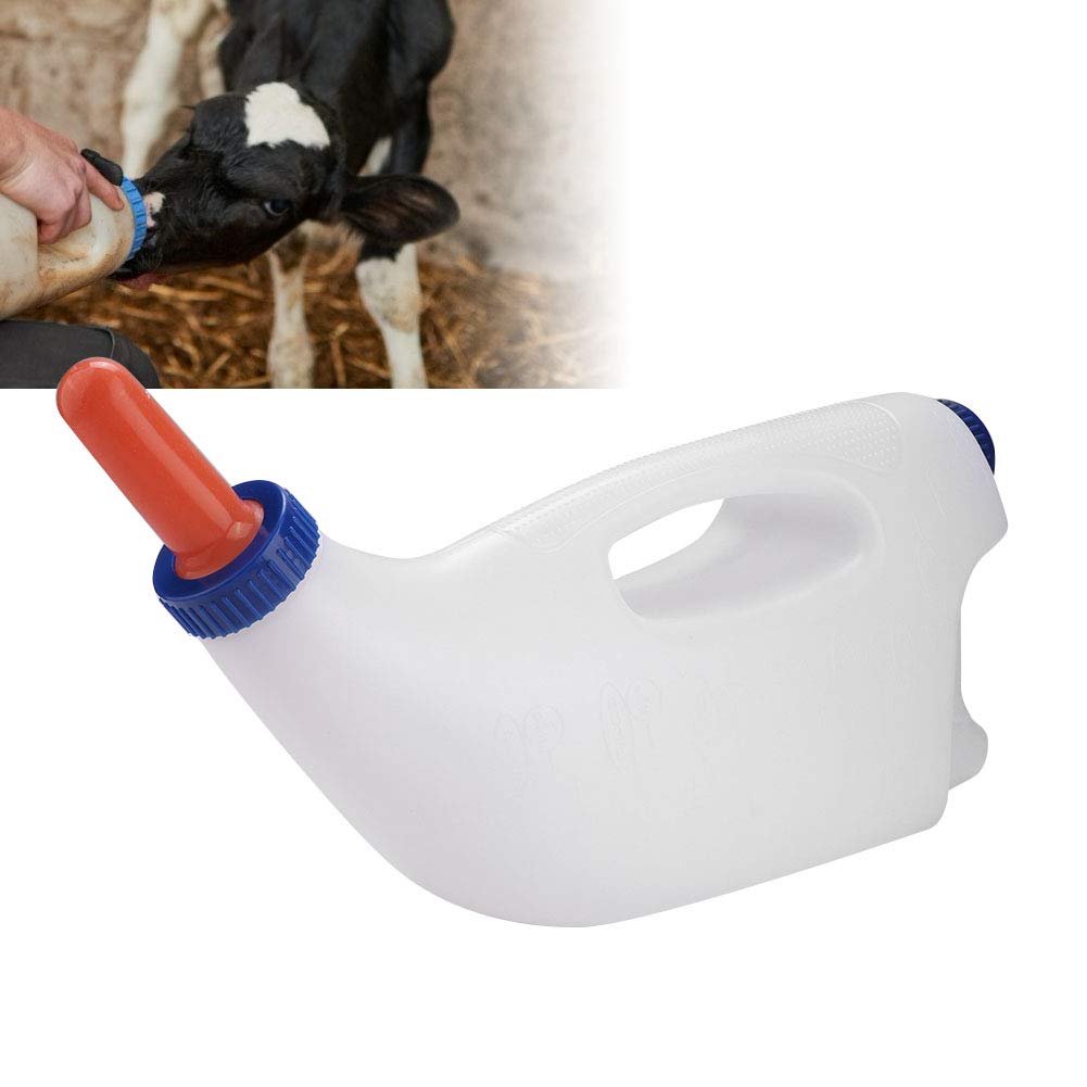 4L Calf Nursing Bottle with Handle & Regulating Valve - Durable Cow Milk Feeder for Baby Calves - Perfect for Farm Feeding, Ranch Use, and Dairy Calf Rearing
