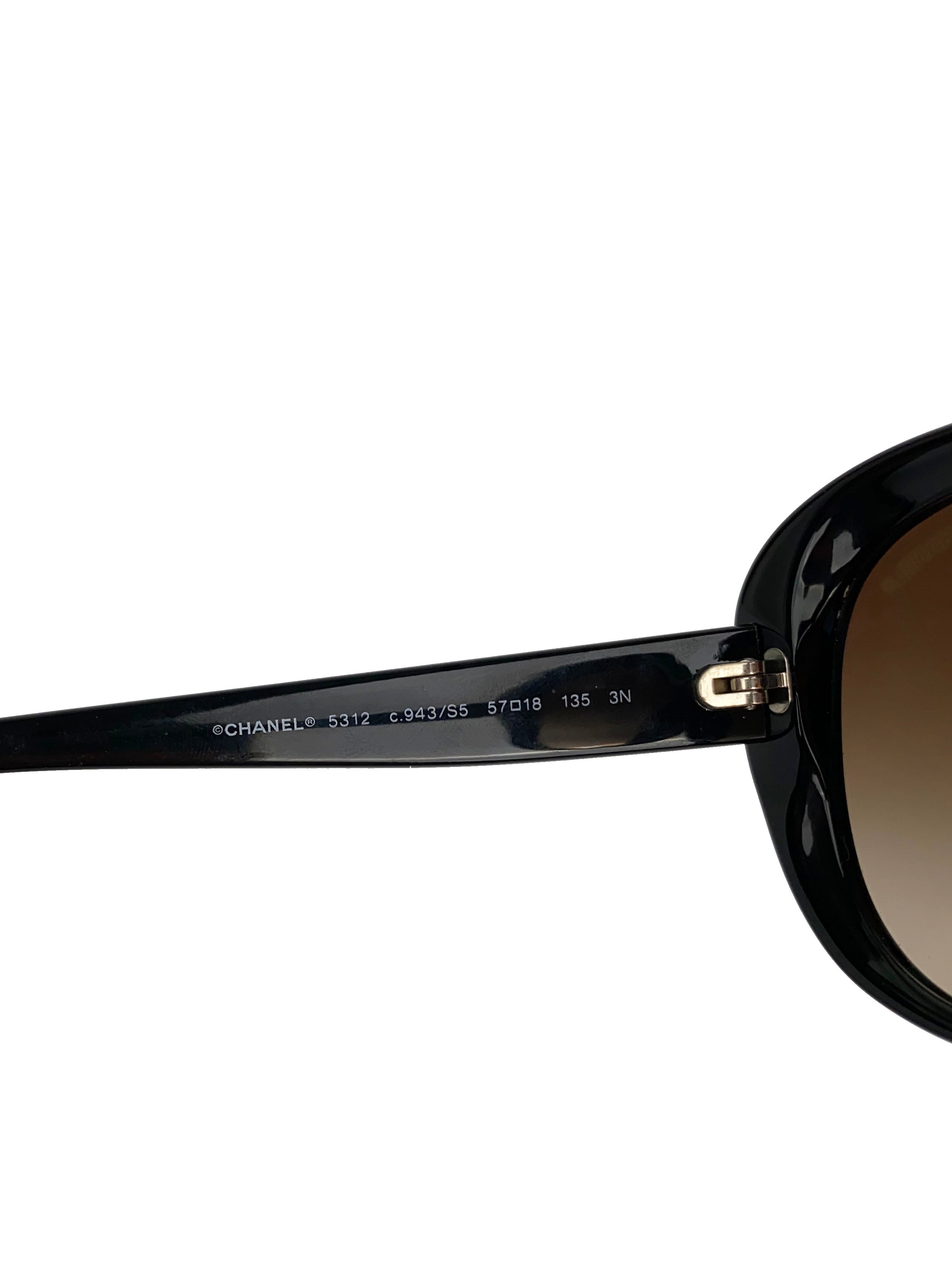 Chanel 5312 Black & Beige Butterfly Sunglasses for Women - Luxury Designer Shades for Summer, Beach & Fashion Outfits