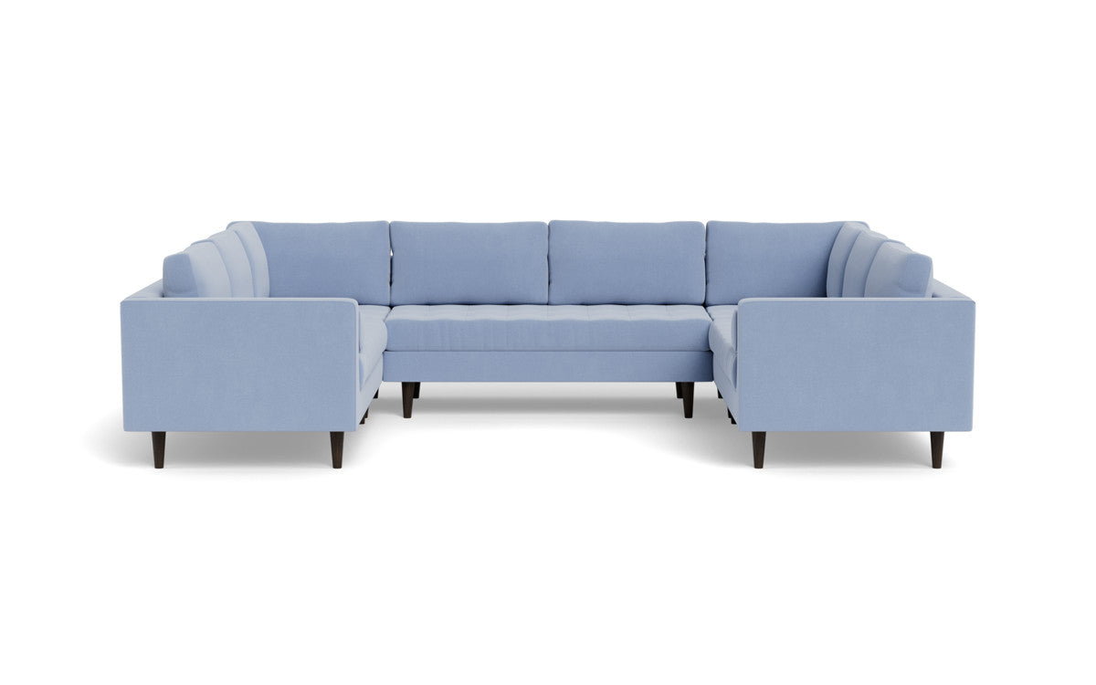 Ladybird 134 U Sectional Sofa - Modern L-Shaped Couch with Reversible Chaise, Soft Fabric Upholstery for Living Room, Family Room, or Home Theater