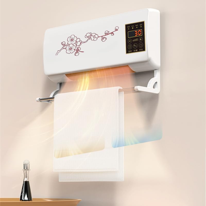 Split Max Portable Air Conditioner - 2 in 1 Wall Mount & Mobile AC Unit with Remote Control for Bedroom, Office, Kitchen - Energy Efficient Cooling for Homes & Small Spaces (US Plug)