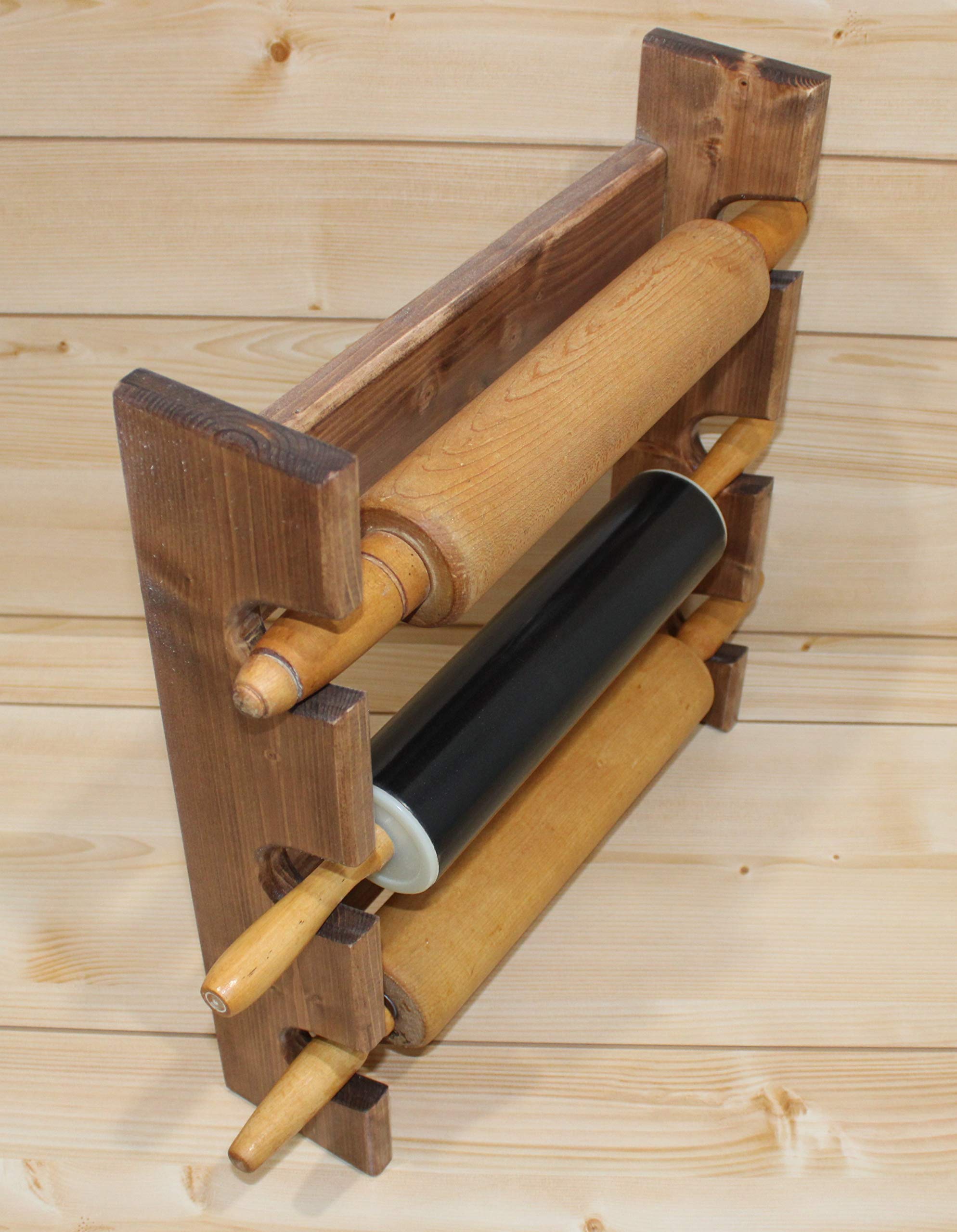 3-Slot Rolling Pin Rack - Durable Rolling Pin Holder & Organizer for Kitchen Storage | Perfect for Baking, Cooking, and Pastry Making