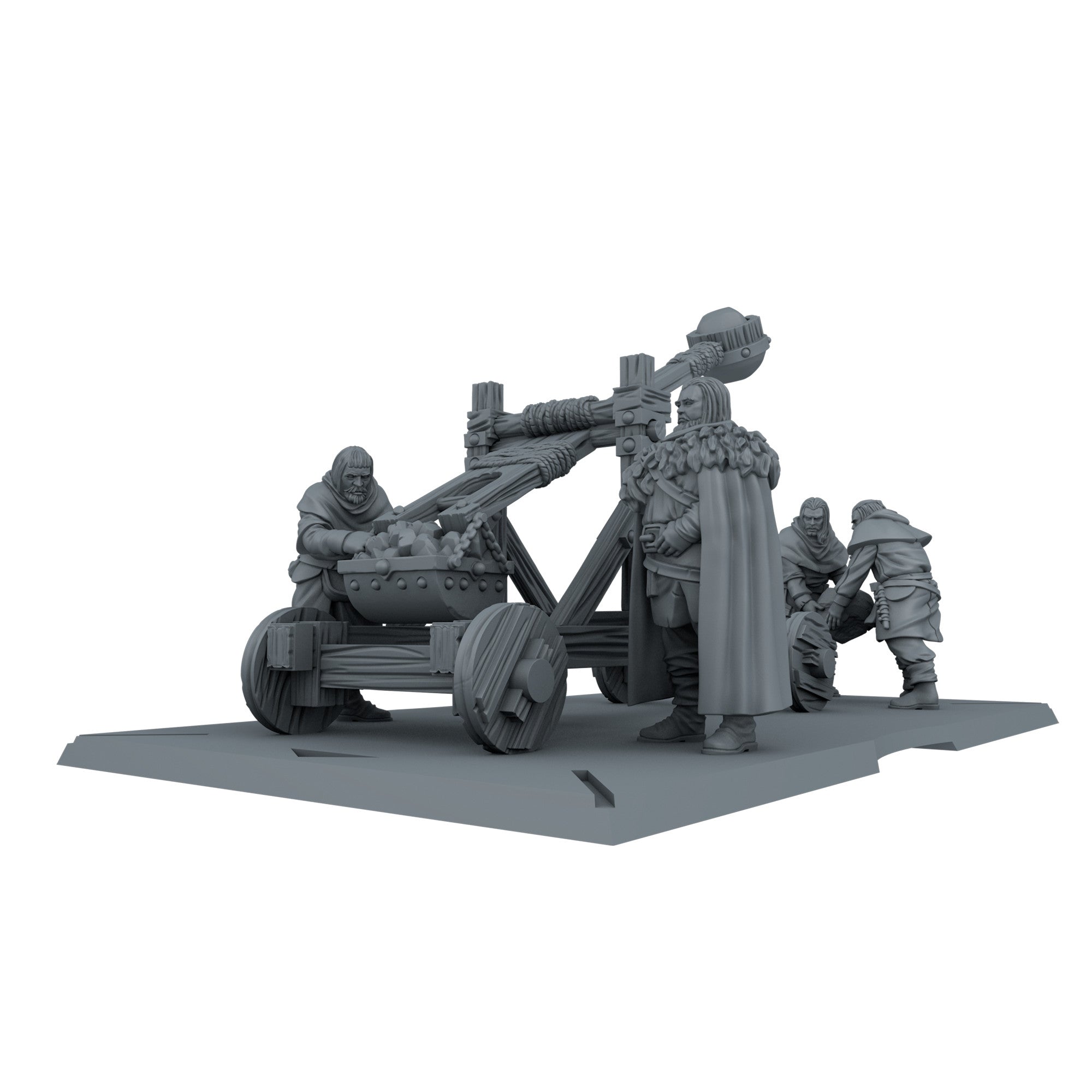 Game of Thrones SIF Night's Watch Stone Thrower Crew - Medieval Castle Defense Toy Set for Collectors & Role Play Battles
