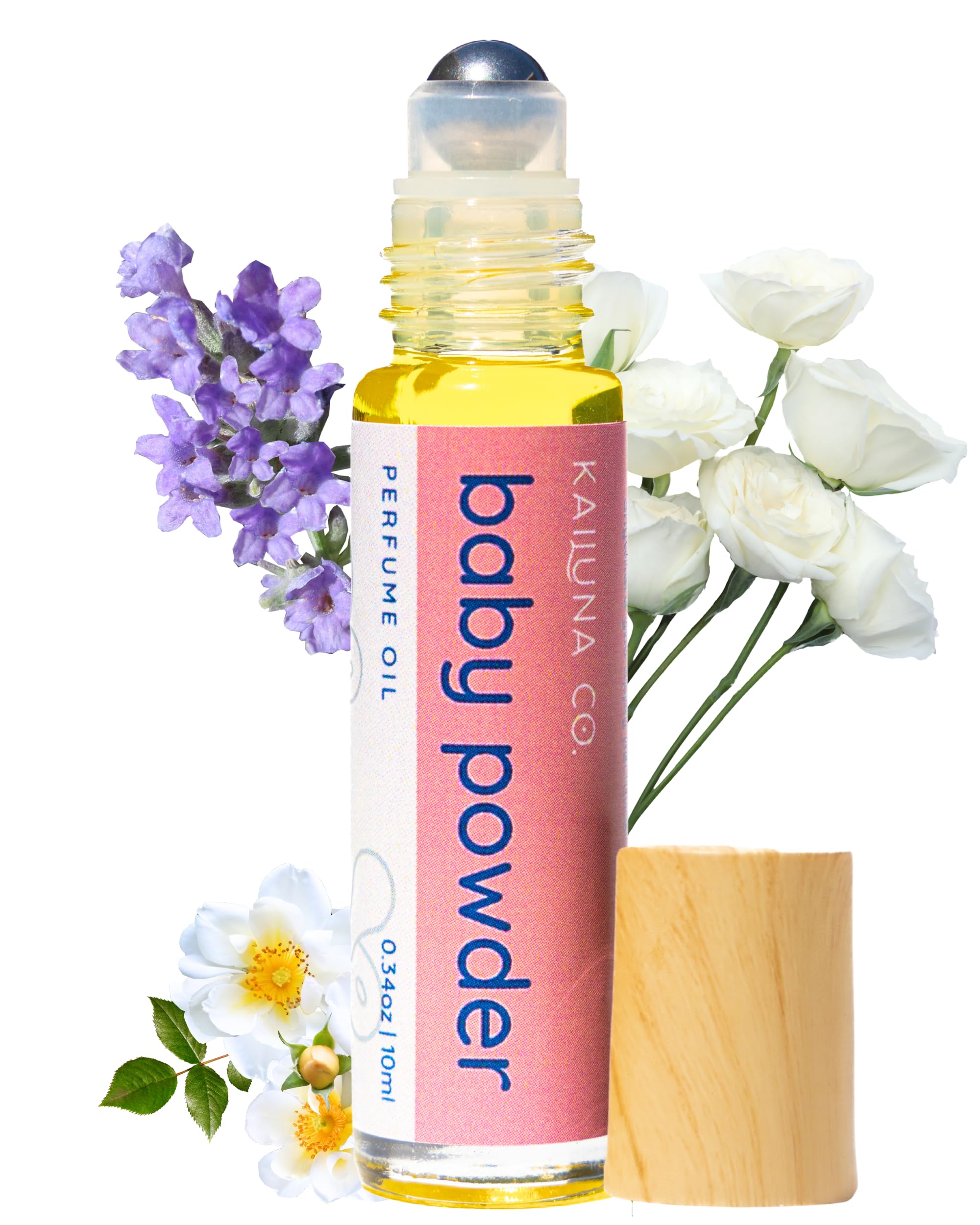 Natural Baby Powder Essential Oil Perfume Roll-On with Organic Jojoba Oil | Alcohol-Free, Handmade in California | Gentle Scent for Babies, Moms & Daily Fragrance