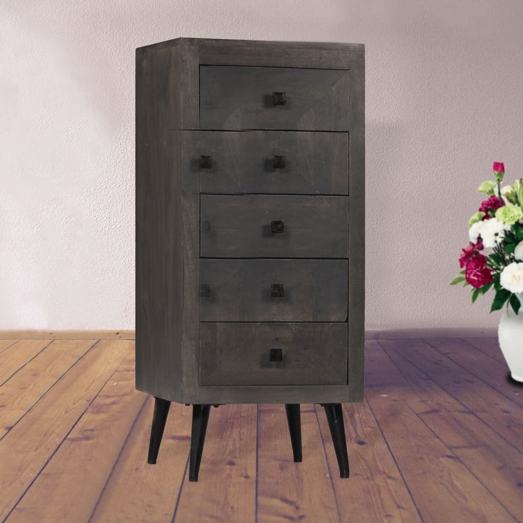 Rustic Solid Mango Wood Side Cabinet - 15.7