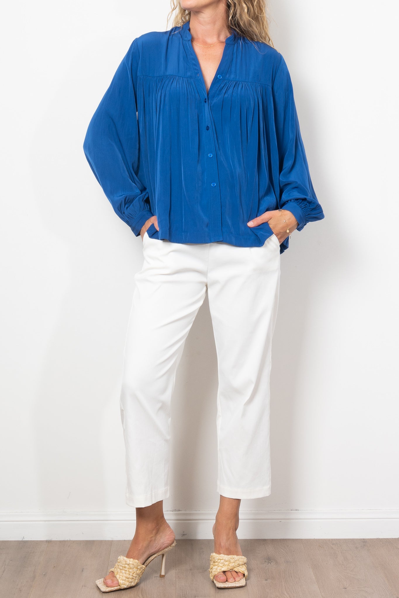 Mela Purdie Bistro Blouse Mache - Women's Elegant Casual Tops for Work, Date Night & Office Wear | Fashionable Ladies Shirt for Everyday Style