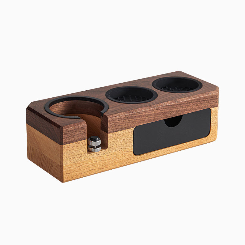 Premium Espresso Tamping Station with Storage Drawer - Barista Coffee Accessories for Home & Professional Use - Perfect for Espresso Preparation & Coffee Station Organization