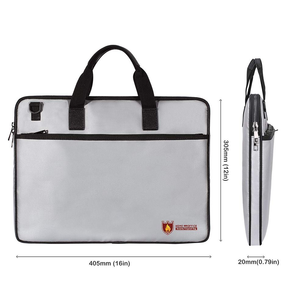 Fireproof Laptop Bag - Waterproof & Heat Resistant Safe Bag for Legal Documents, Files, Valuables & Electronics (15.6 Inch) | Perfect for Office, Travel & Emergency Protection