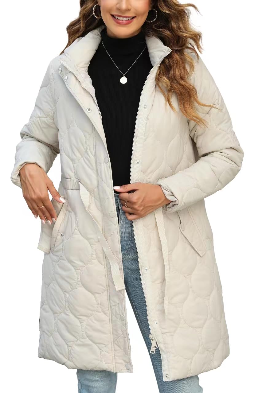 XULIKU Women's Lightweight Quilted Puffer Jacket with Stand Collar - Long Sleeve Short Coat for Fall & Winter | Casual Outwear, Outdoor Activities, Travel & Daily Wear