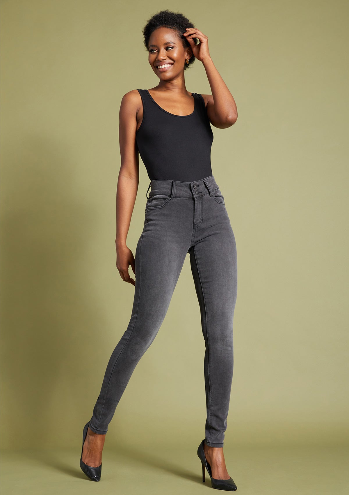 Tall Sabrina High Rise Jeans for Women - Stretchy Skinny Denim Pants with Comfortable Waistband - Perfect for Casual Wear, Office & Night Out