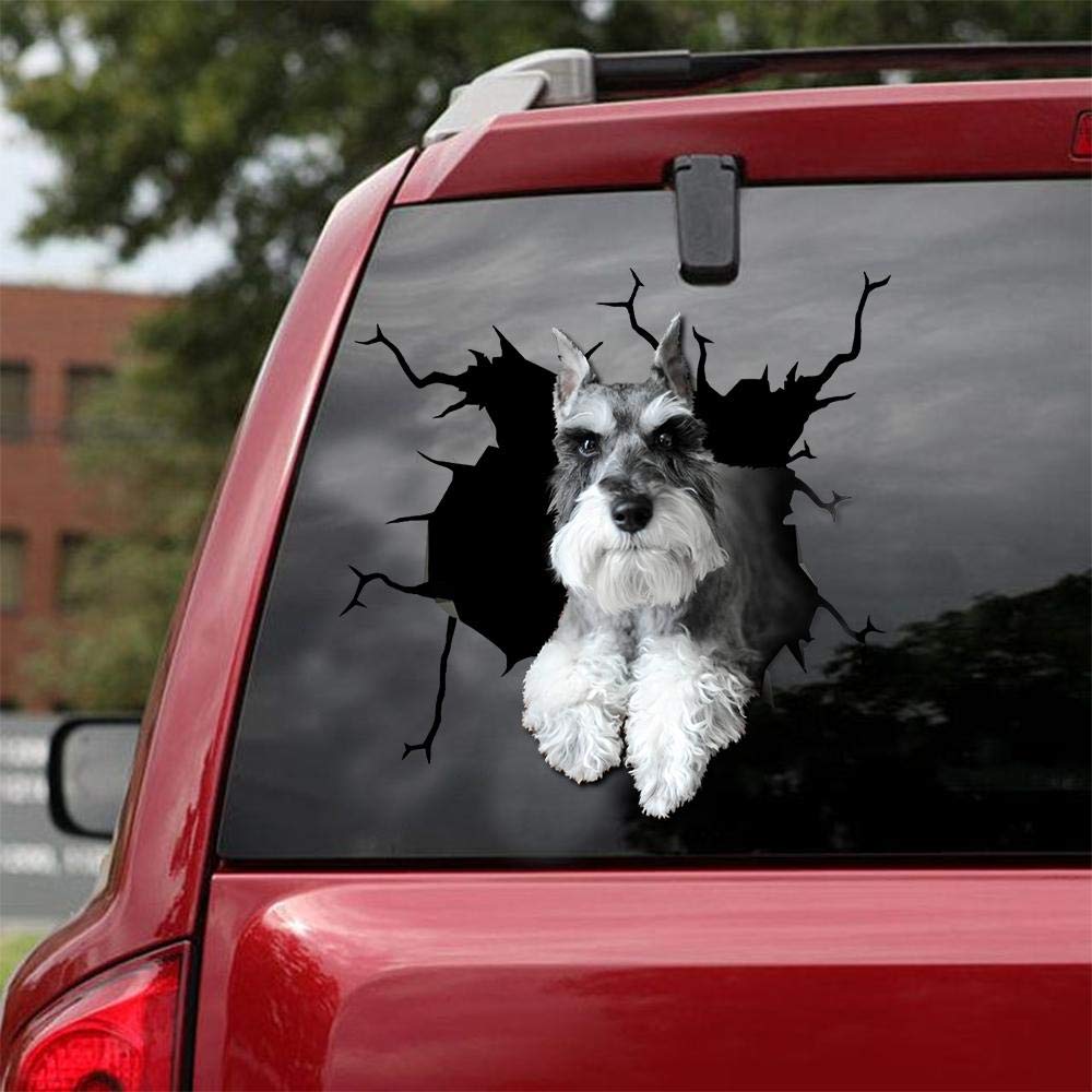 Giant Schnauzer Car Decals - Pack of 2 Realistic Dog Stickers for Windows & Walls (12