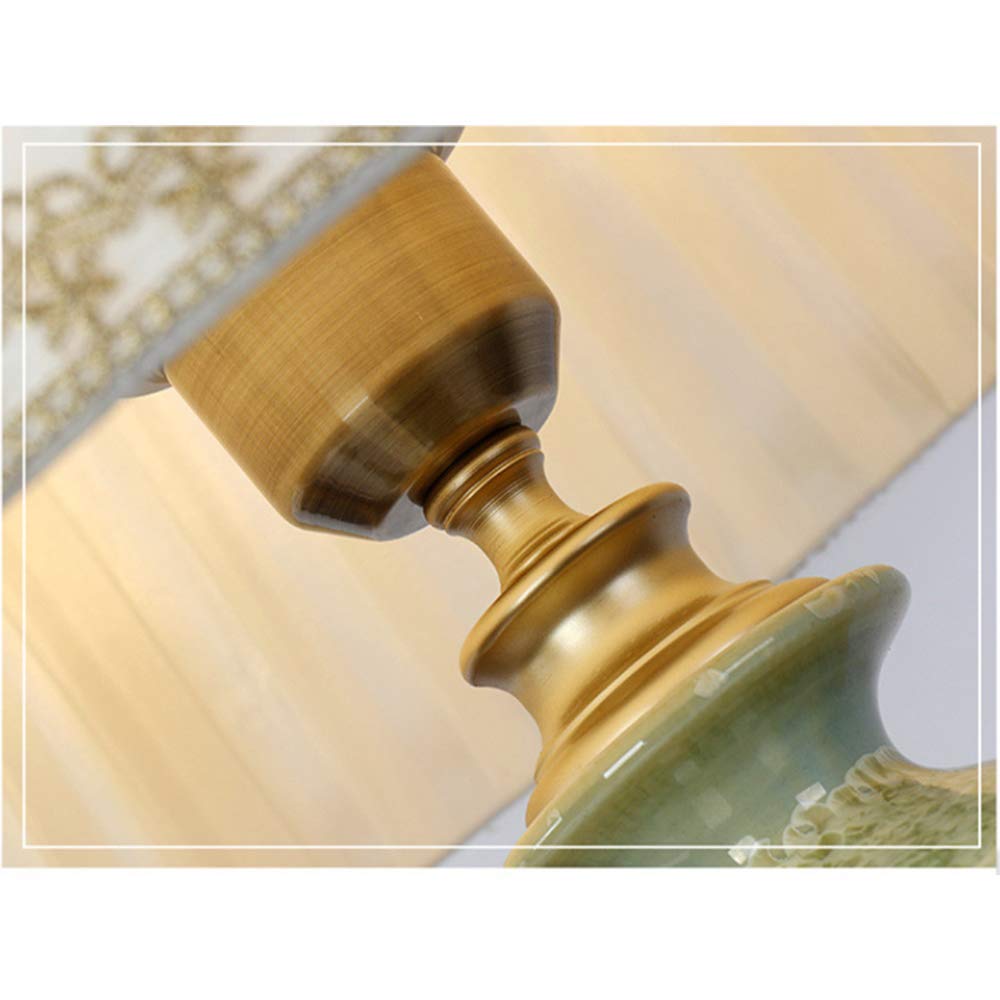 Luxury Contemporary Ceramic Table Lamp with Fabric Shade - Modern Home Decor for Living Room, Bedroom, Dining Room, Office & Hotel (Style 2, Button Switch) | Perfect for Reading, Relaxing & Creating Ambiance