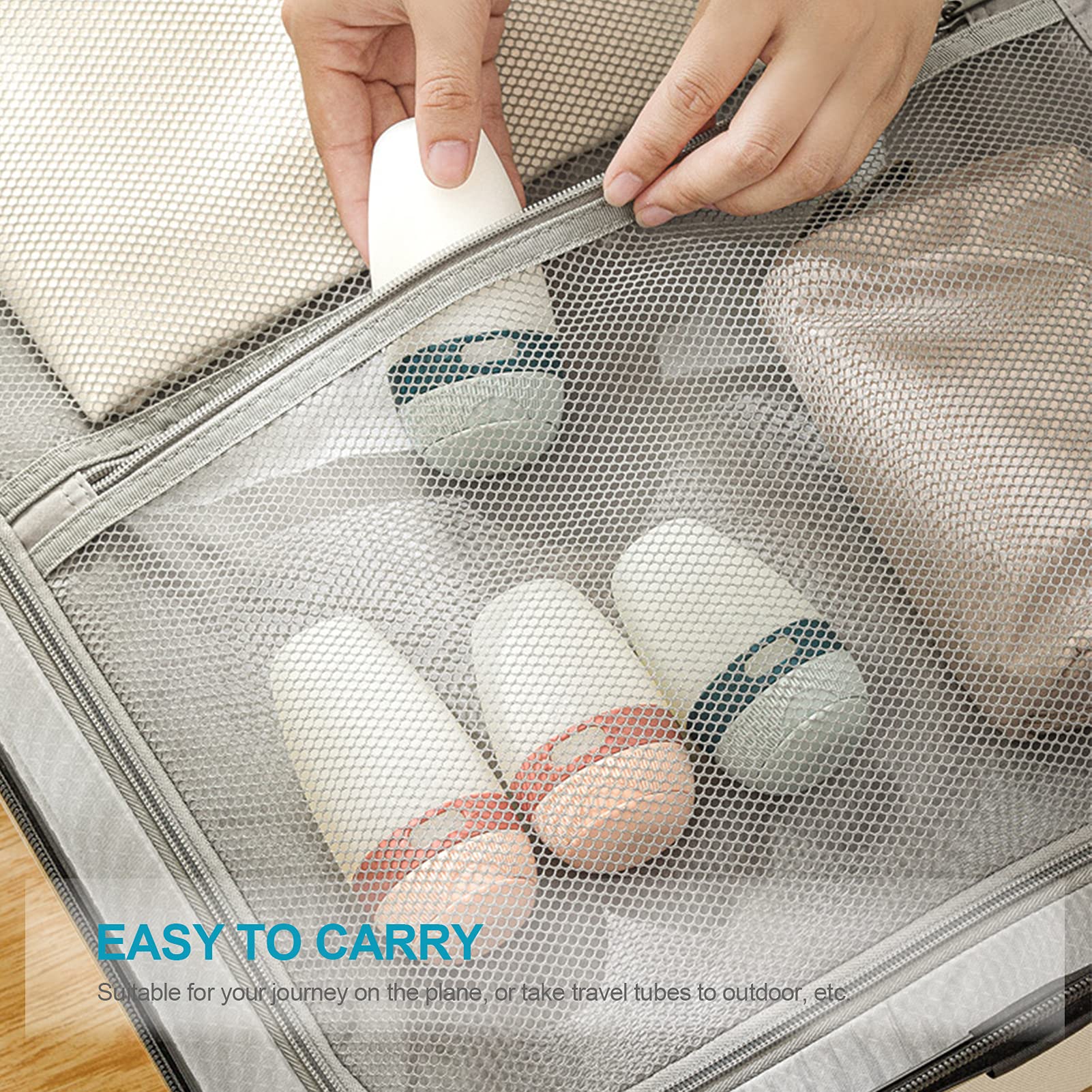 Decdeal 50mL Leakproof Silicone Travel Bottles - Refillable Squeezable Toiletry Containers for Shampoo, Lotion & Soap | Perfect for Air Travel, Gym & Vacation Essentials