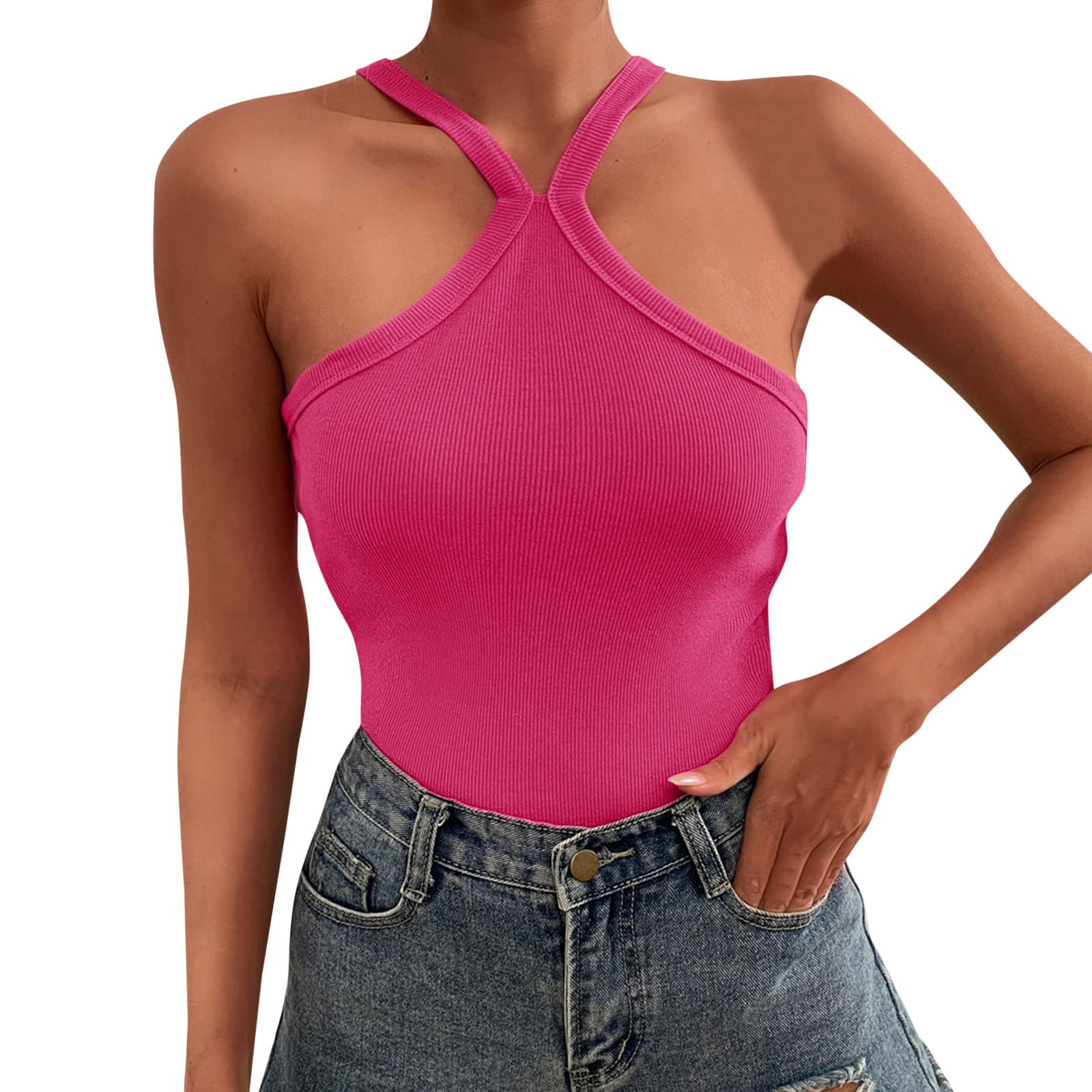 Women's Summer Sleeveless Tank Tops - Solid Color Casual Blouse for Vacation, Office & Work - Breathable Comfort Shirts for Women - Perfect for Beach, Travel, Business & Everyday Wear