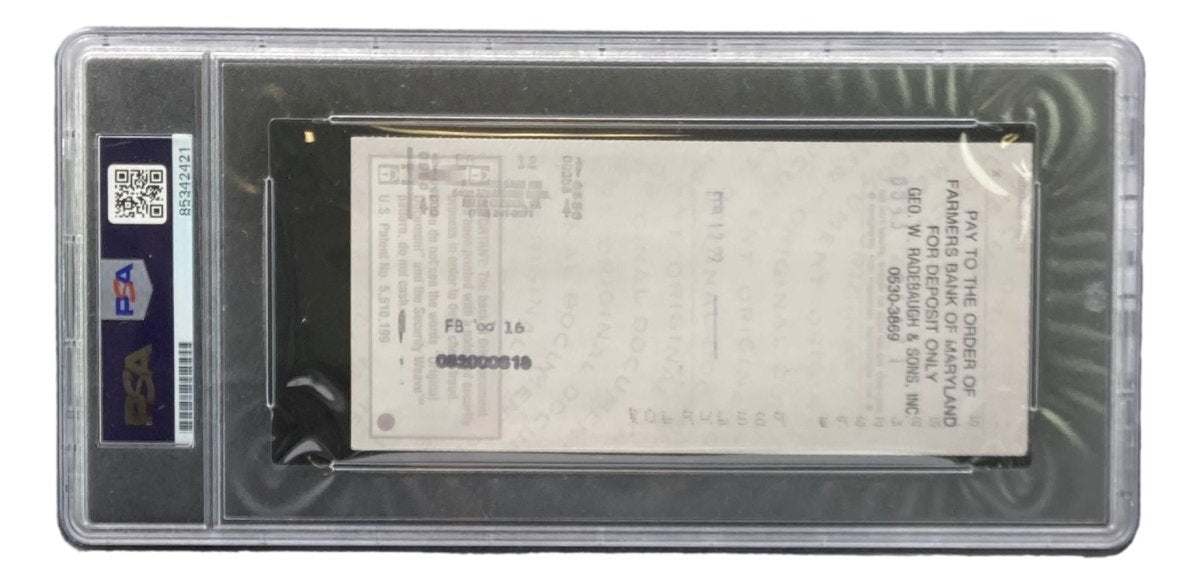 Johnny Unitas Baltimore Colts Autographed Signed Bank Check #5559 PSA/DNA Certified - Rare NFL Memorabilia for Collectors & Sports Fans