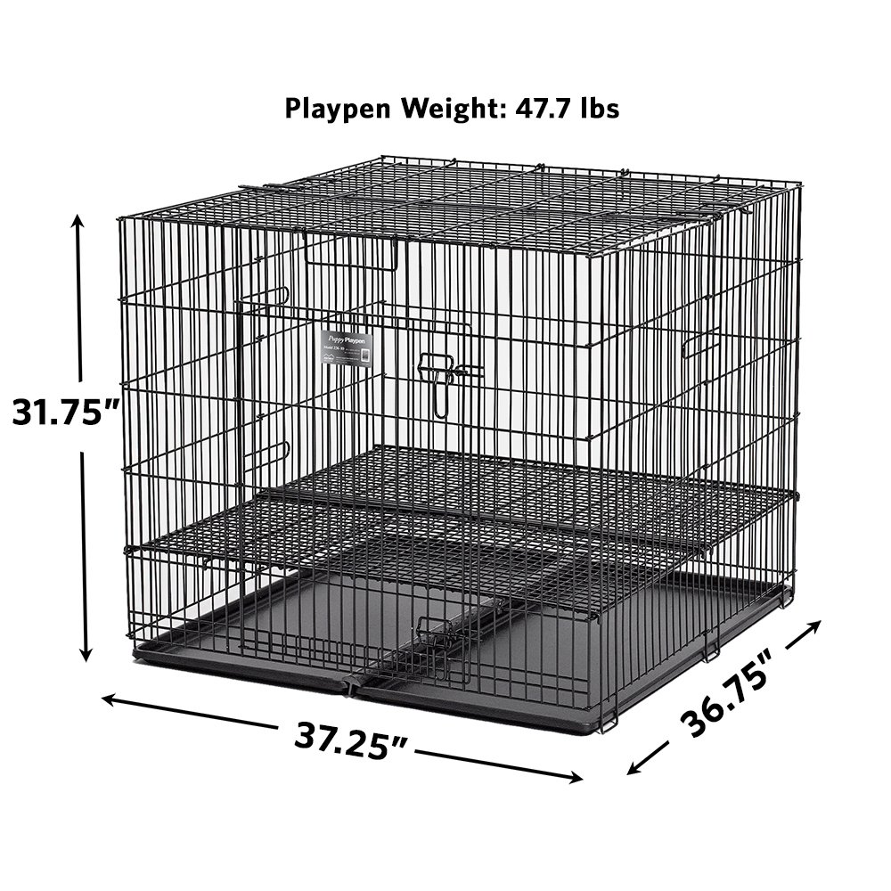 MidWest Homes For Pets Puppy Playpen Crate with Grid & Pan - 24