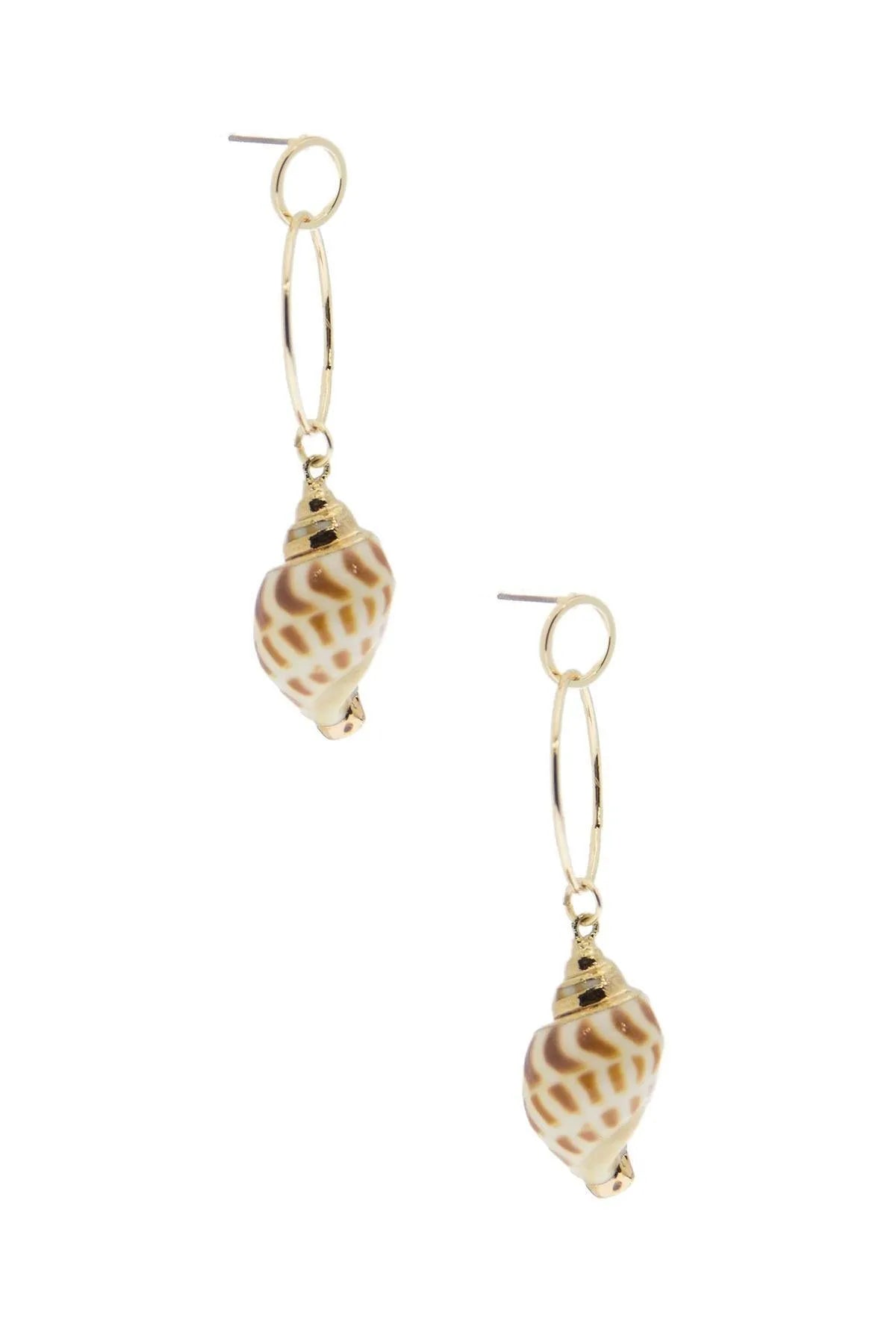 Shell Gold Hoop Earrings - Elegant Beach Jewelry for Women | Perfect for Summer Vacations, Weddings & Boho Fashion