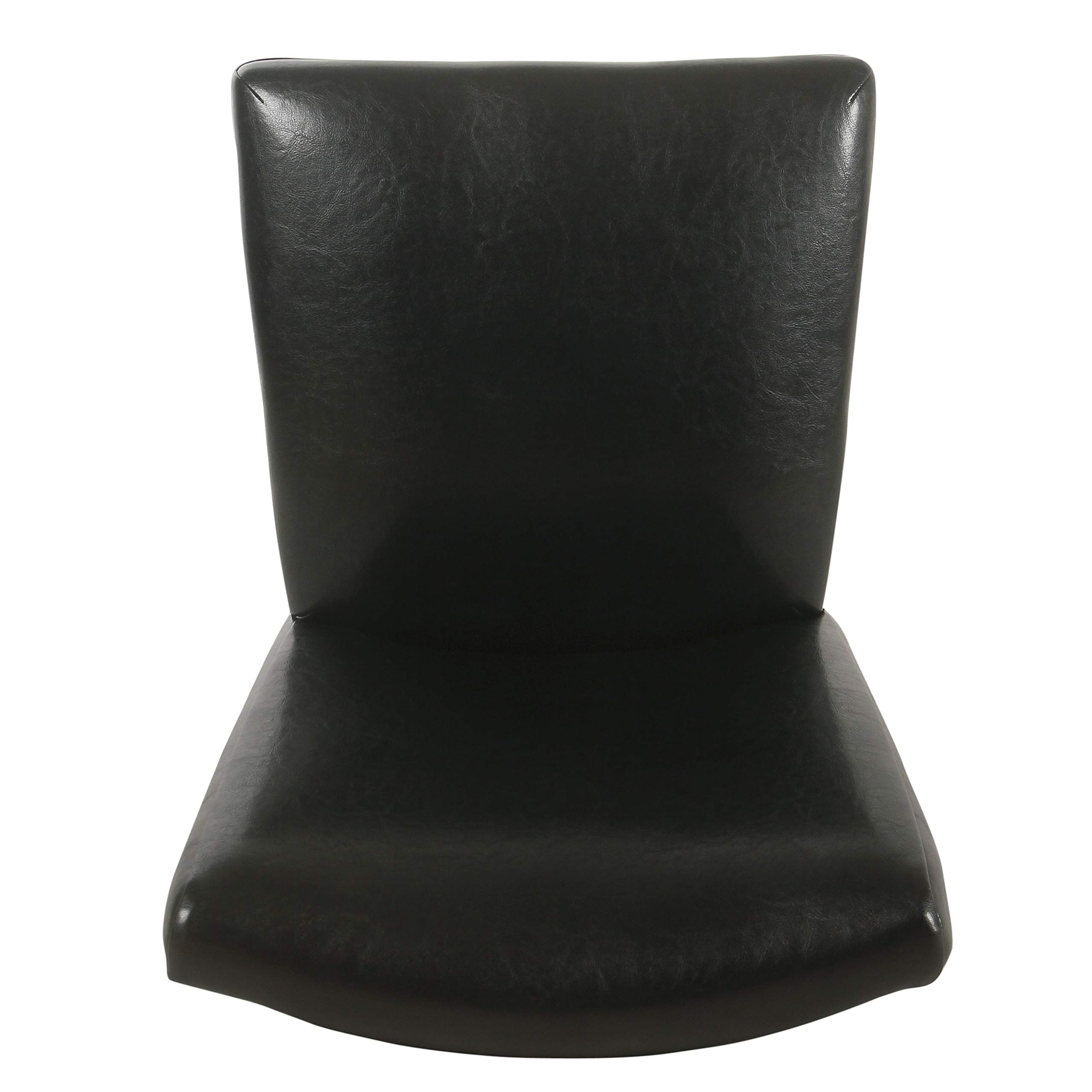 HomePop Parsons Dining Chairs - Set of 2 Black Faux Leather Upholstered Chairs for Kitchen, Dining Room & Office - Modern Comfortable Seating for Home & Restaurant