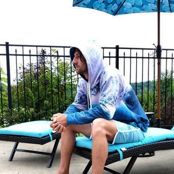 Ocean Wave Hoodie for Men & Women - Soft Comfortable Pullover Sweatshirt with Stylish Wave Design - Perfect for Casual Wear, Outdoor Activities & Loungewear