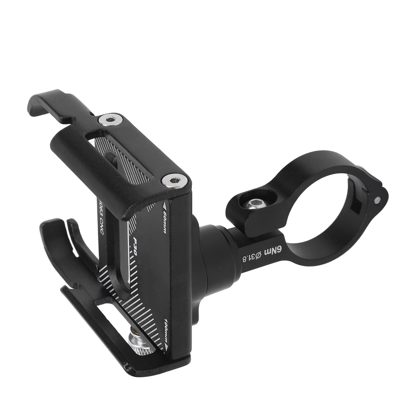 Premium P30 Aluminum Phone Holder - Adjustable 60-100mm Smartphone Stand for Car, Desk & Bed - Reduces Vibrations & Strengthens Pillow Support - Perfect for Driving, Working & Relaxing