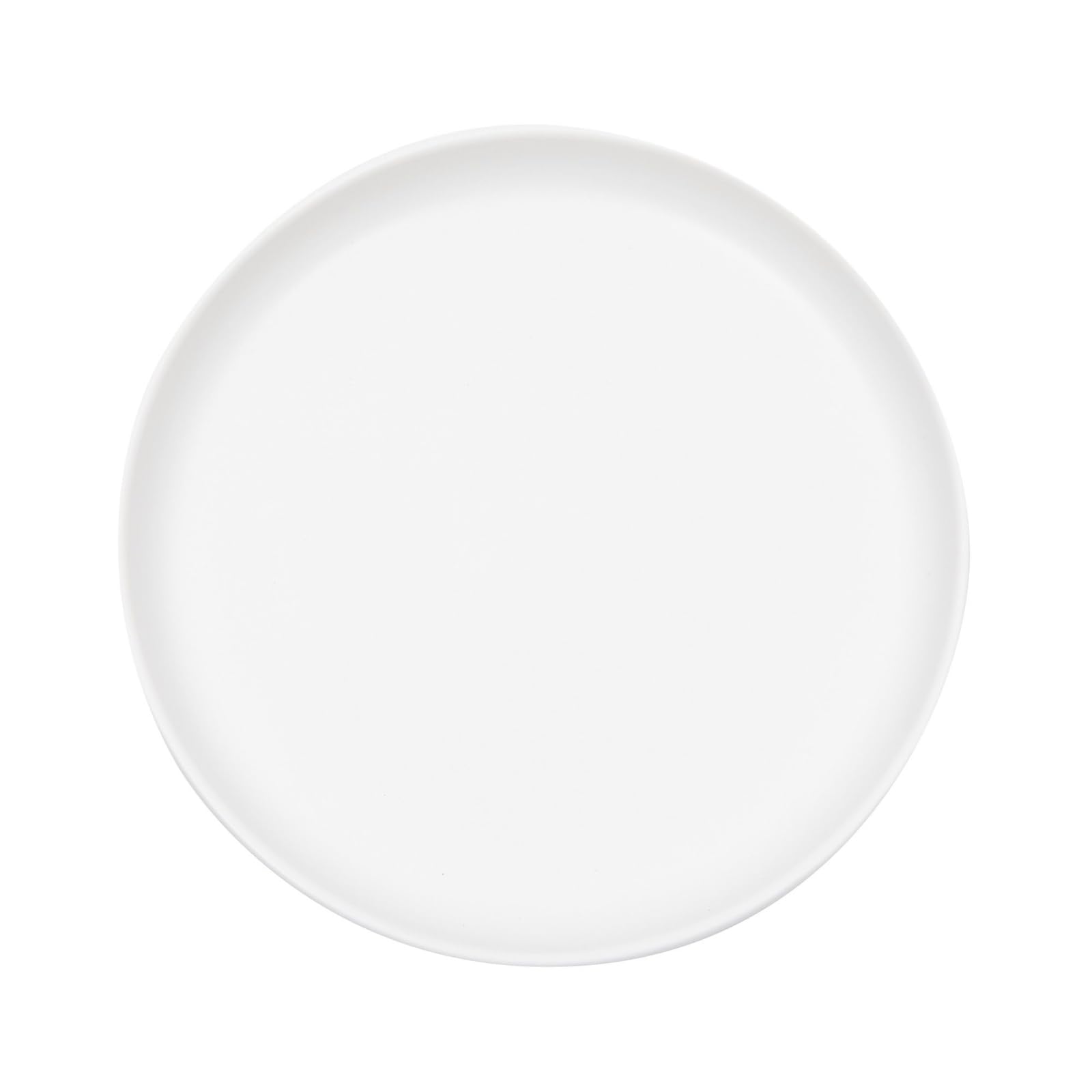 Okuna Outpost 8 Inch White Ceramic Dinner Plates Set of 4 - Elegant Dinnerware for Everyday Meals, Restaurants & Special Occasions
