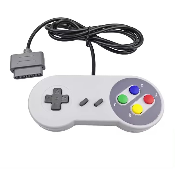 2-Pack Super Nintendo SNES Controller Gamepad - Classic Wired USB Controllers for Retro Gaming, PC & Raspberry Pi - Perfect for Nintendo Switch, Emulators & Multiplayer Gaming