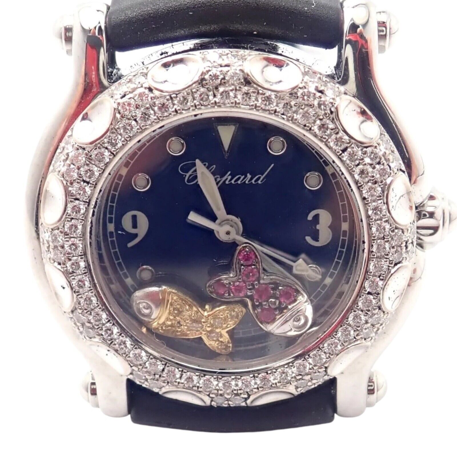 Authentic Chopard Happy Sport Happy Beach 26mm Stainless Steel Diamond Watch for Women - Luxury Timepiece for Beach Vacations & Special Occasions