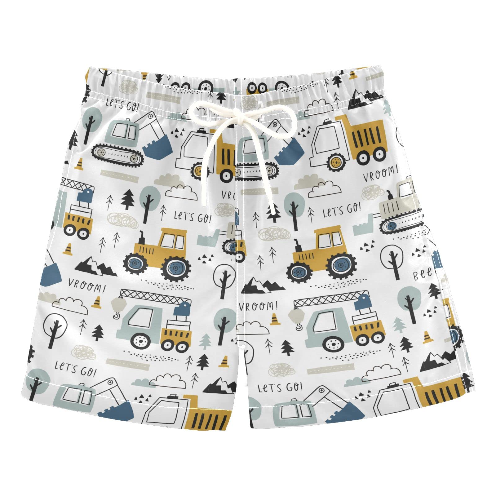 Red Checkerboard Swim Trunks for Toddler Boys - Quick Dry Bathing Suits with UPF Protection | Perfect for Beach, Pool & Summer Water Activities