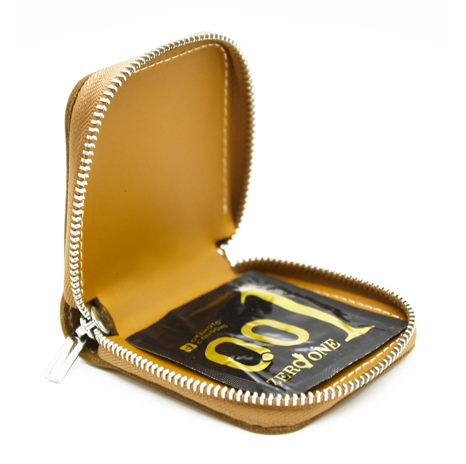 Vegan Leather Coin Purse with Zipper - Small Wallet for Men & Women - Beaded Change Pouch for Cash, Coins & Cards - Perfect for Travel, Shopping & Everyday Use (Yellow)