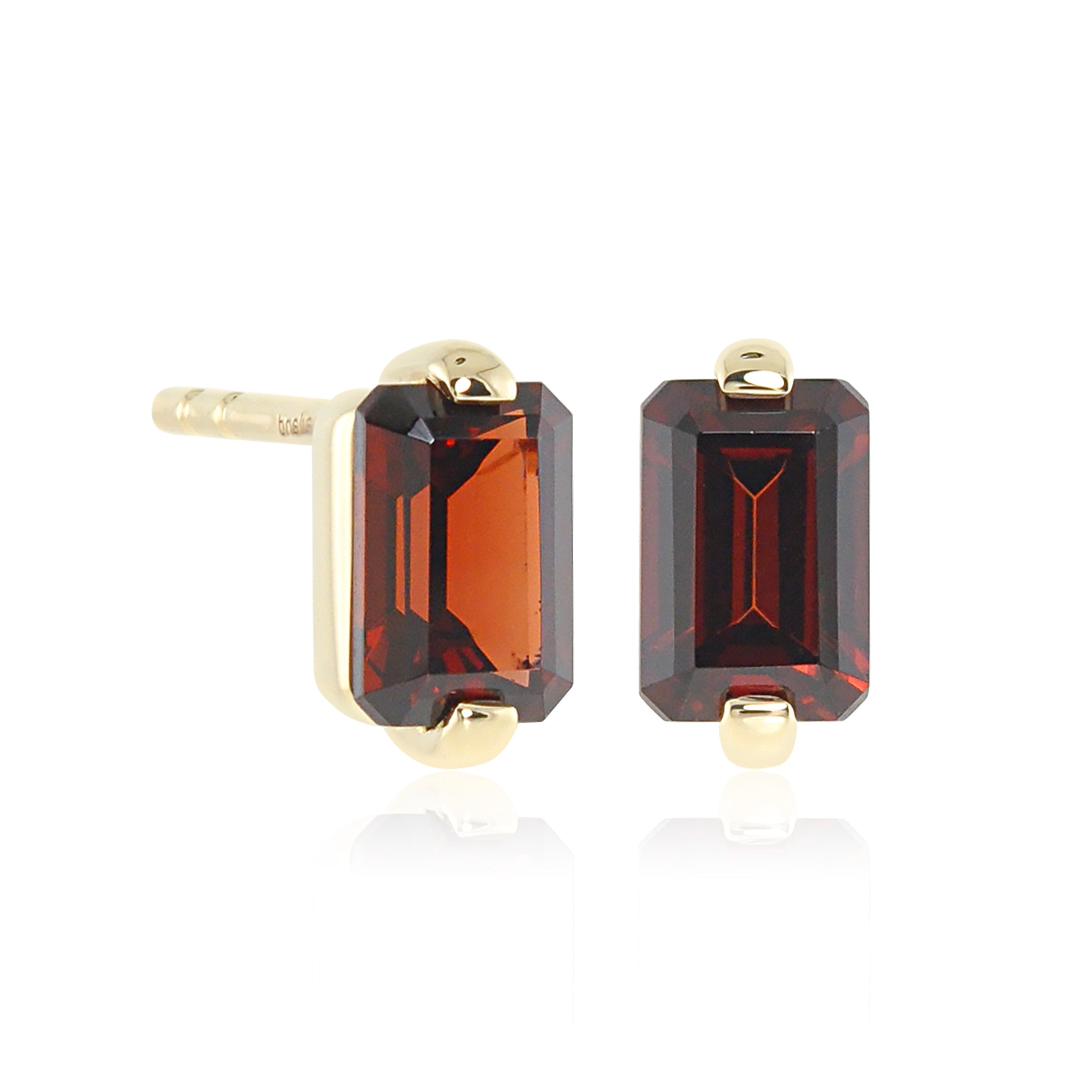 Garnet Jackie Earrings for Women - Elegant Red Gemstone Stud Earrings | Perfect for Parties, Weddings & Everyday Wear