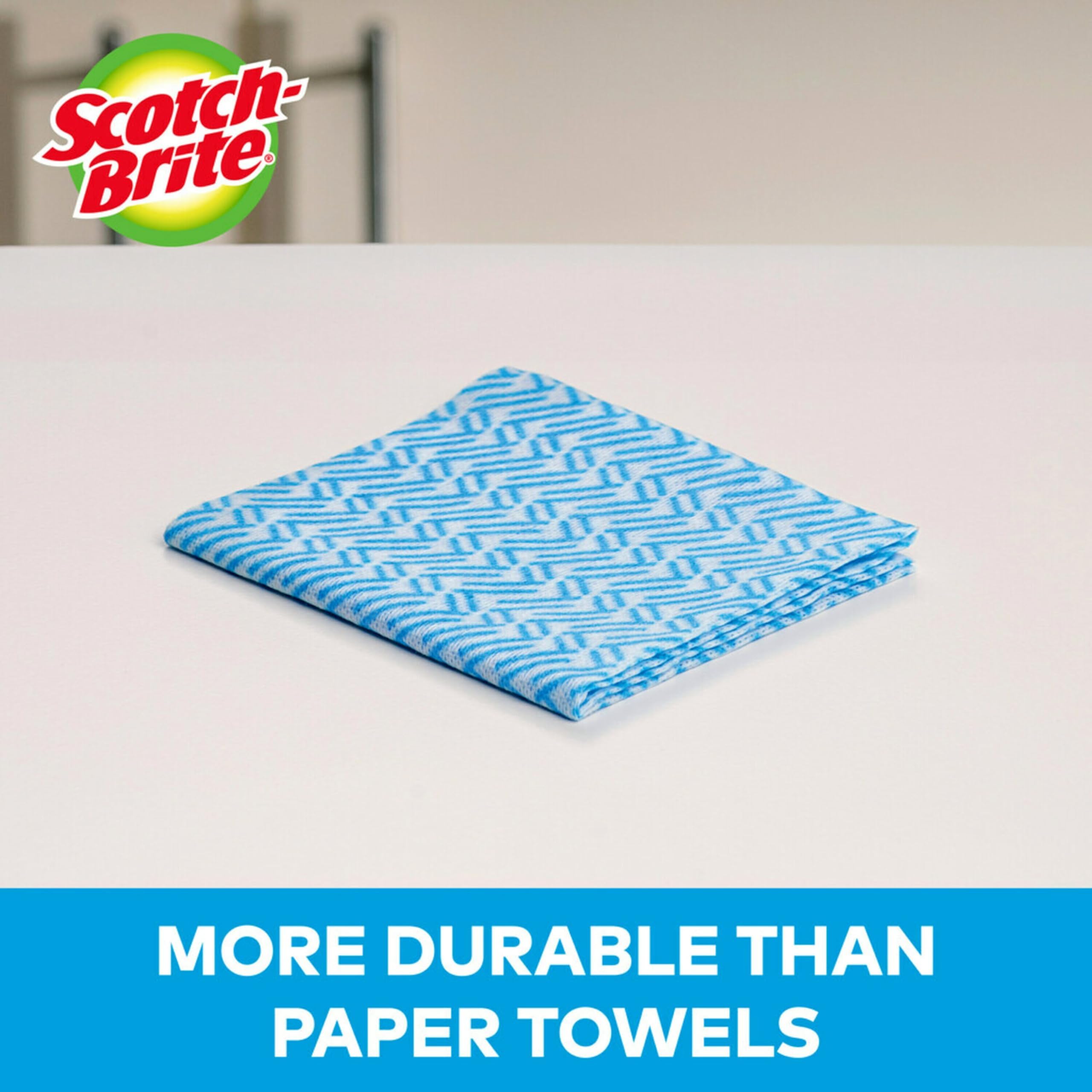 Scotch-Brite Multi-Purpose Cleaning Wipes - 6 Rolls (40 Sheets Each, 240 Total) - Heavy Duty for Kitchen, Bathroom & Household Surfaces - Disinfect & Shine Countertops, Appliances & More