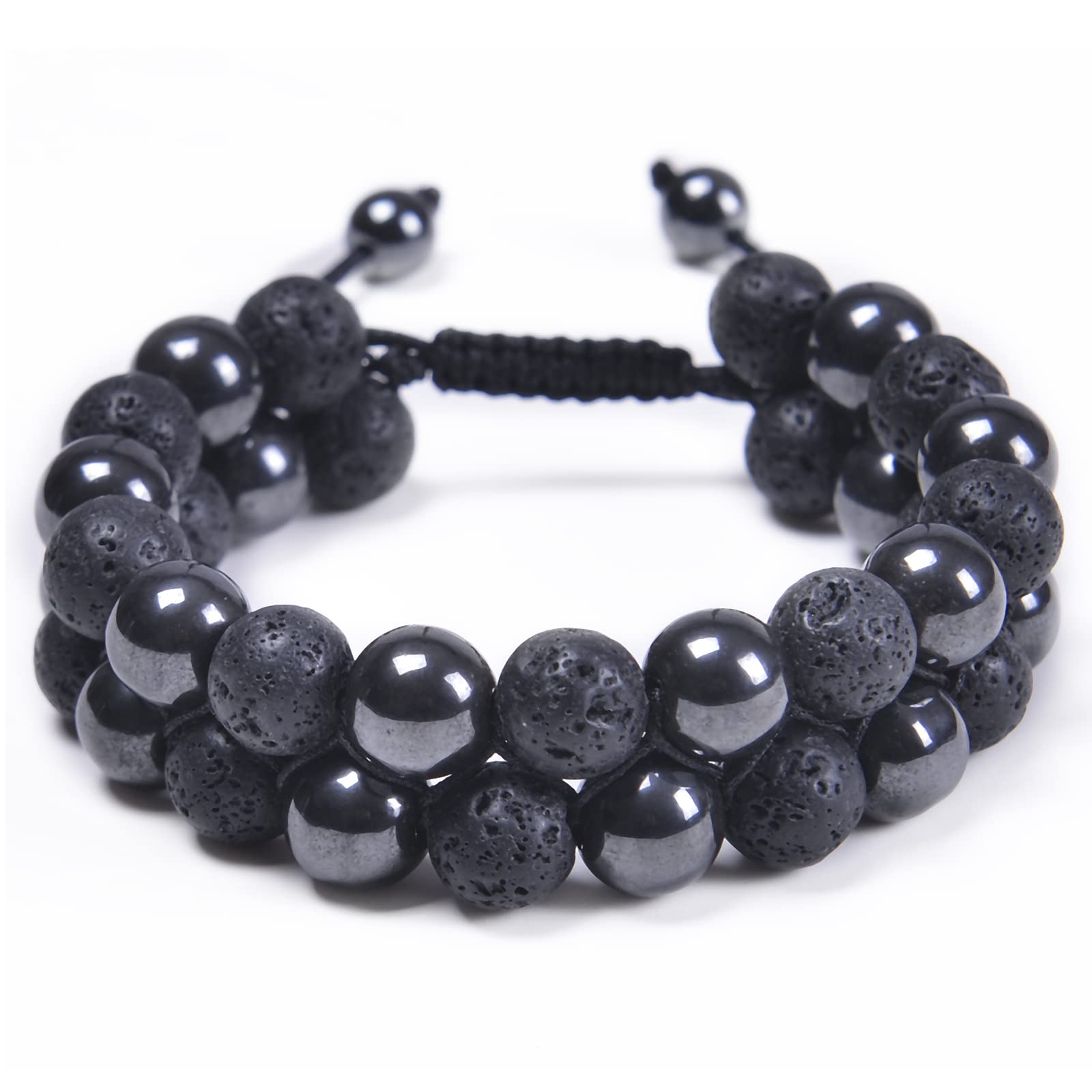 GelConnie 7 Chakra Lava Rock Bracelet - 8mm Natural Stone Healing Beads for Stress Relief, Anxiety & Yoga - Aromatherapy Essential Oil Diffuser Bangle - Perfect for Meditation, Spiritual Healing & Daily Wellness